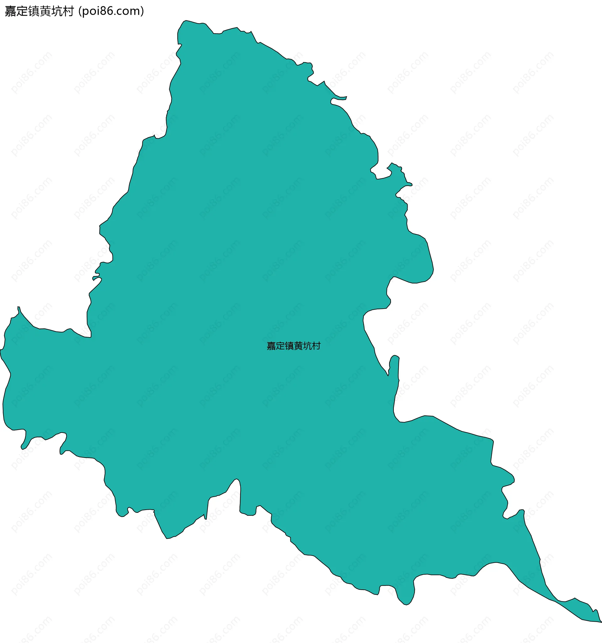 嘉定镇黄坑村边界地图