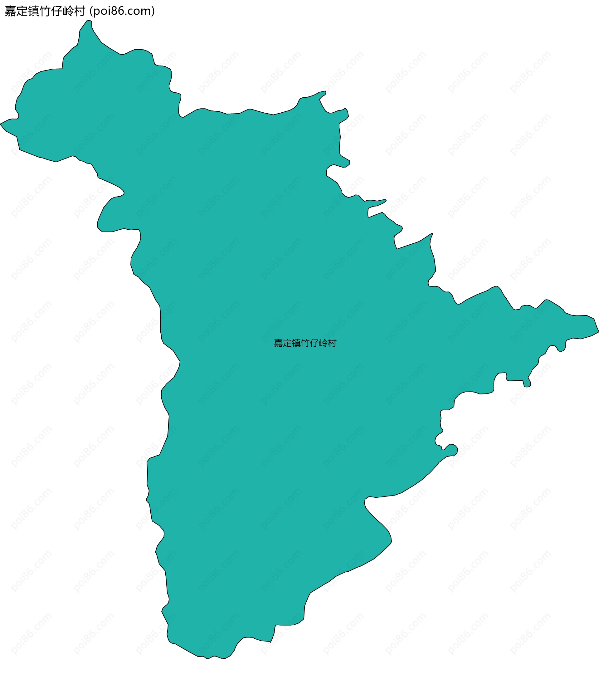 嘉定镇竹仔岭村边界地图