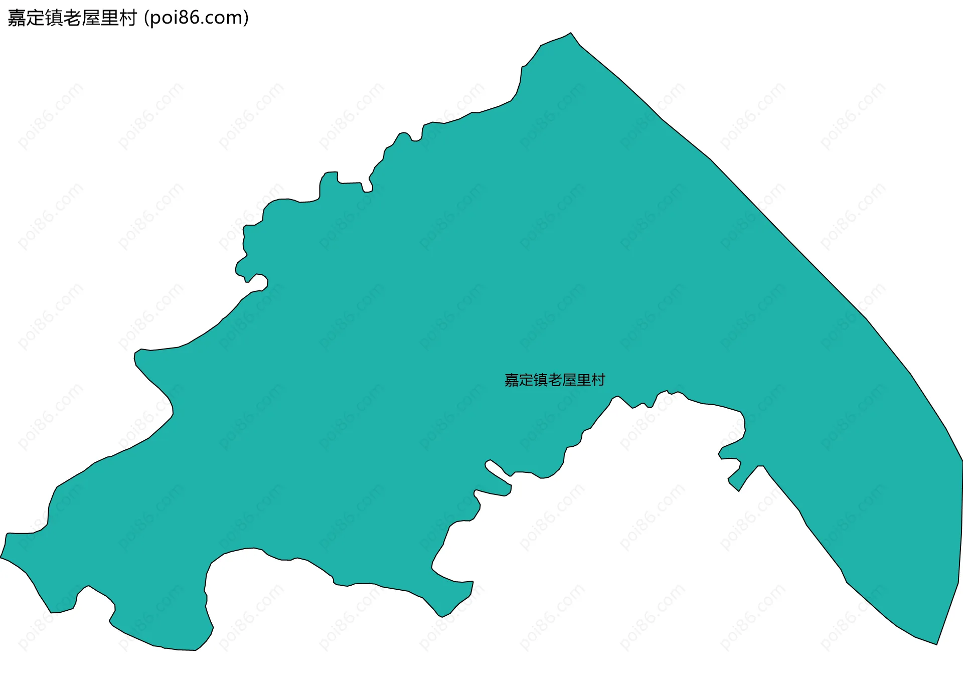 嘉定镇老屋里村边界地图