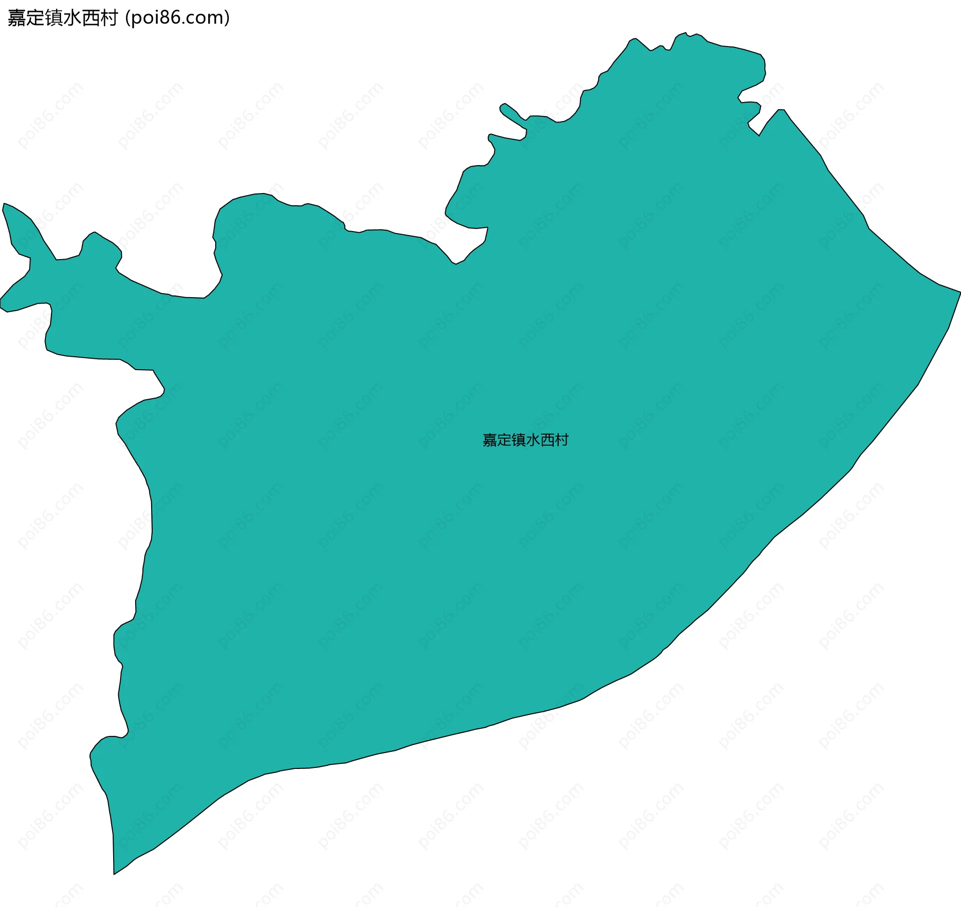 嘉定镇水西村边界地图