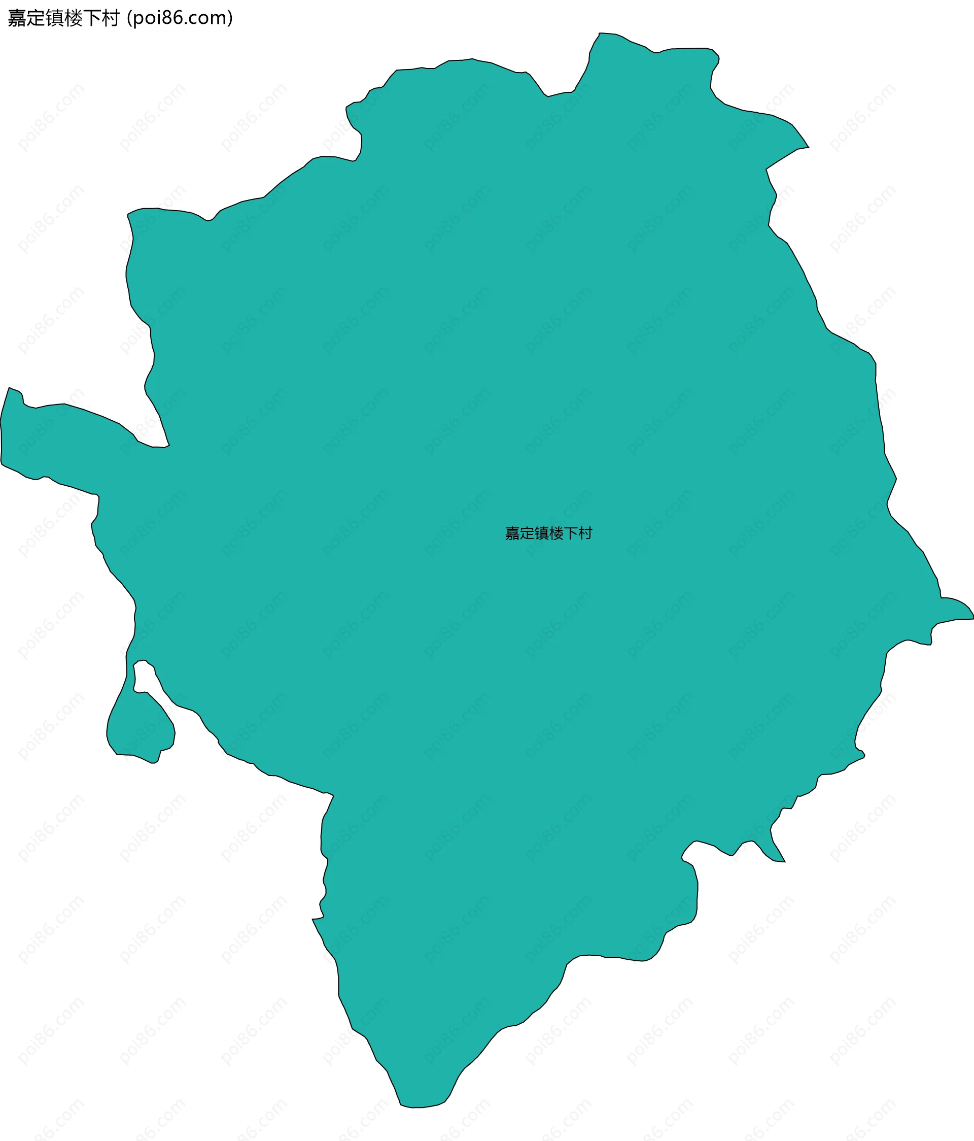 嘉定镇楼下村边界地图