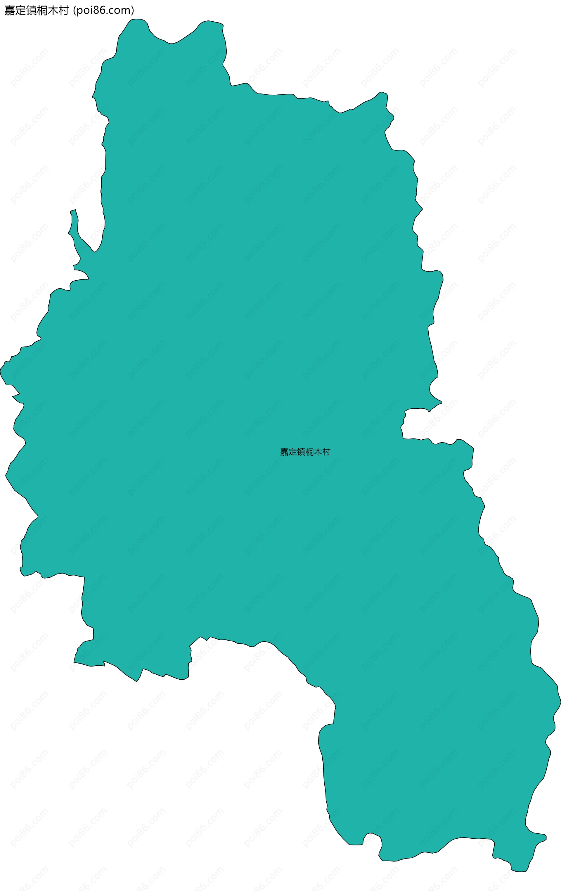 嘉定镇桐木村边界地图