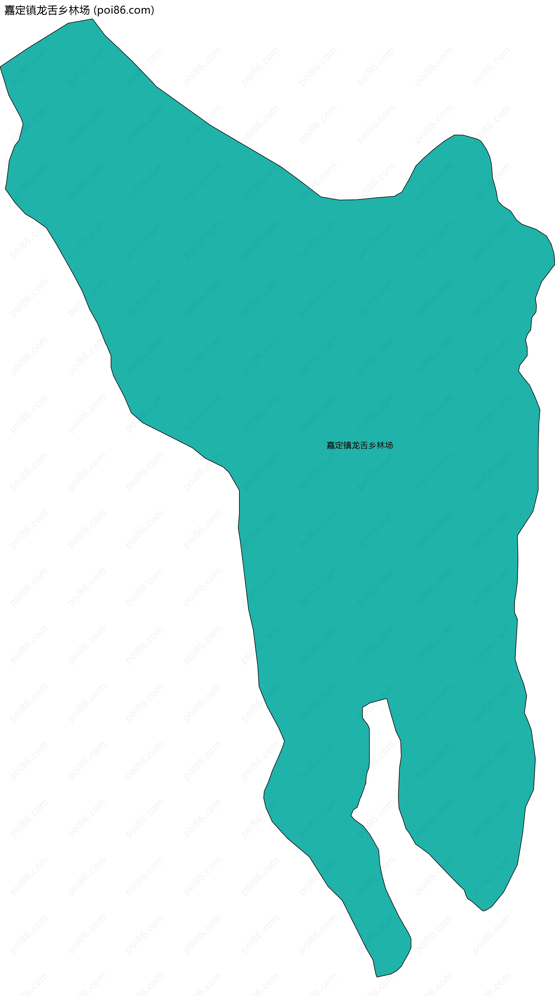 嘉定镇龙舌乡林场边界地图