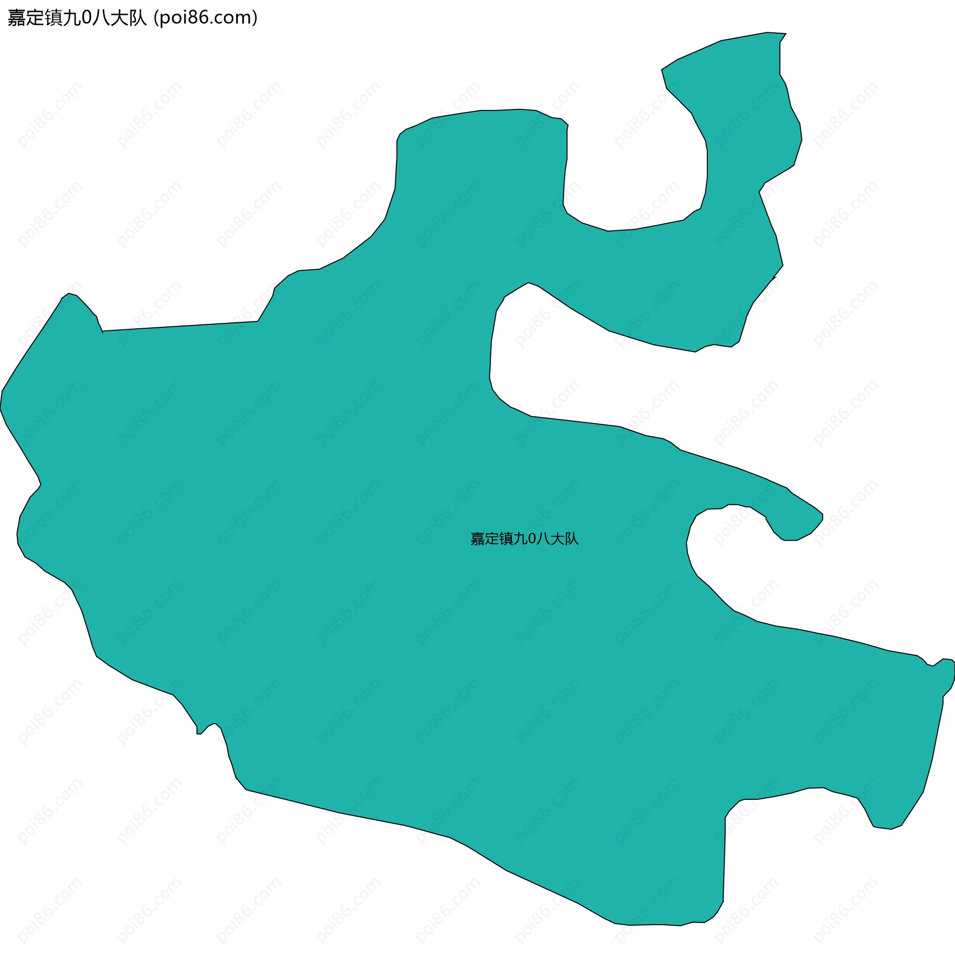 嘉定镇九0八大队边界地图