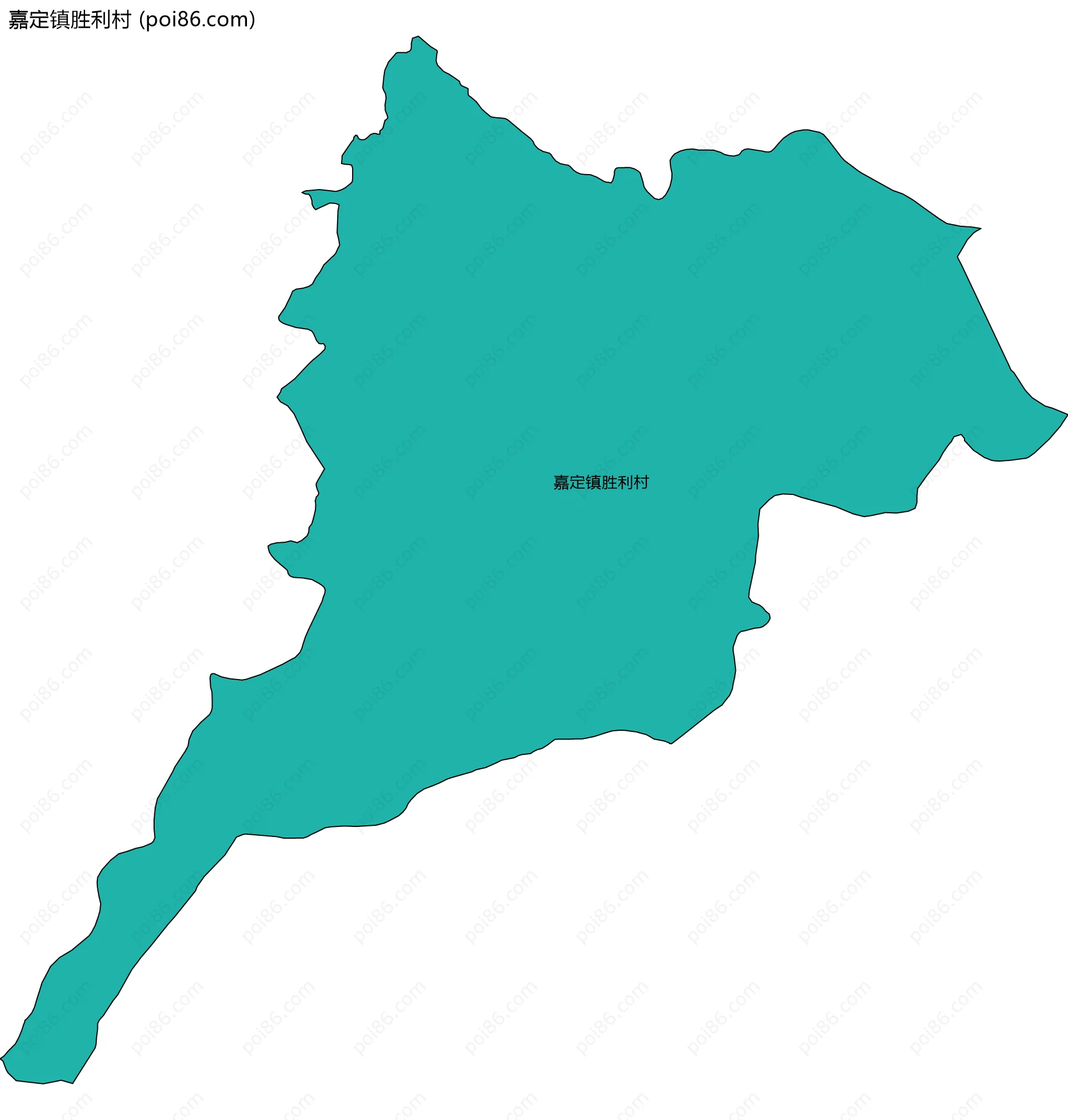 嘉定镇胜利村边界地图