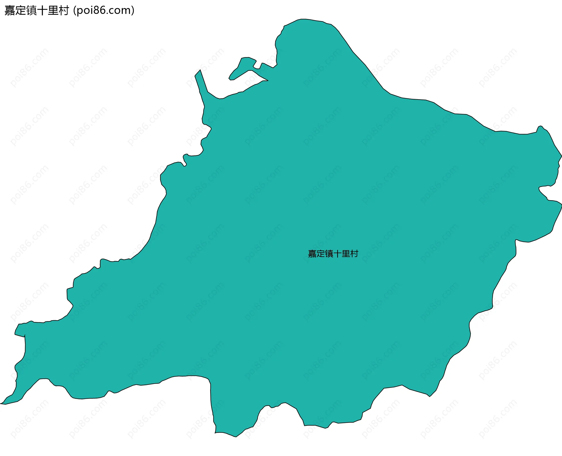 嘉定镇十里村边界地图