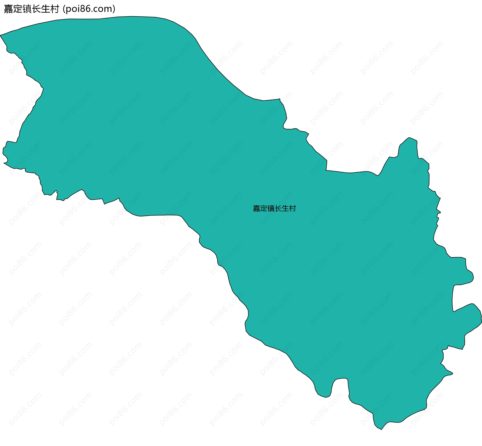 嘉定镇长生村边界地图