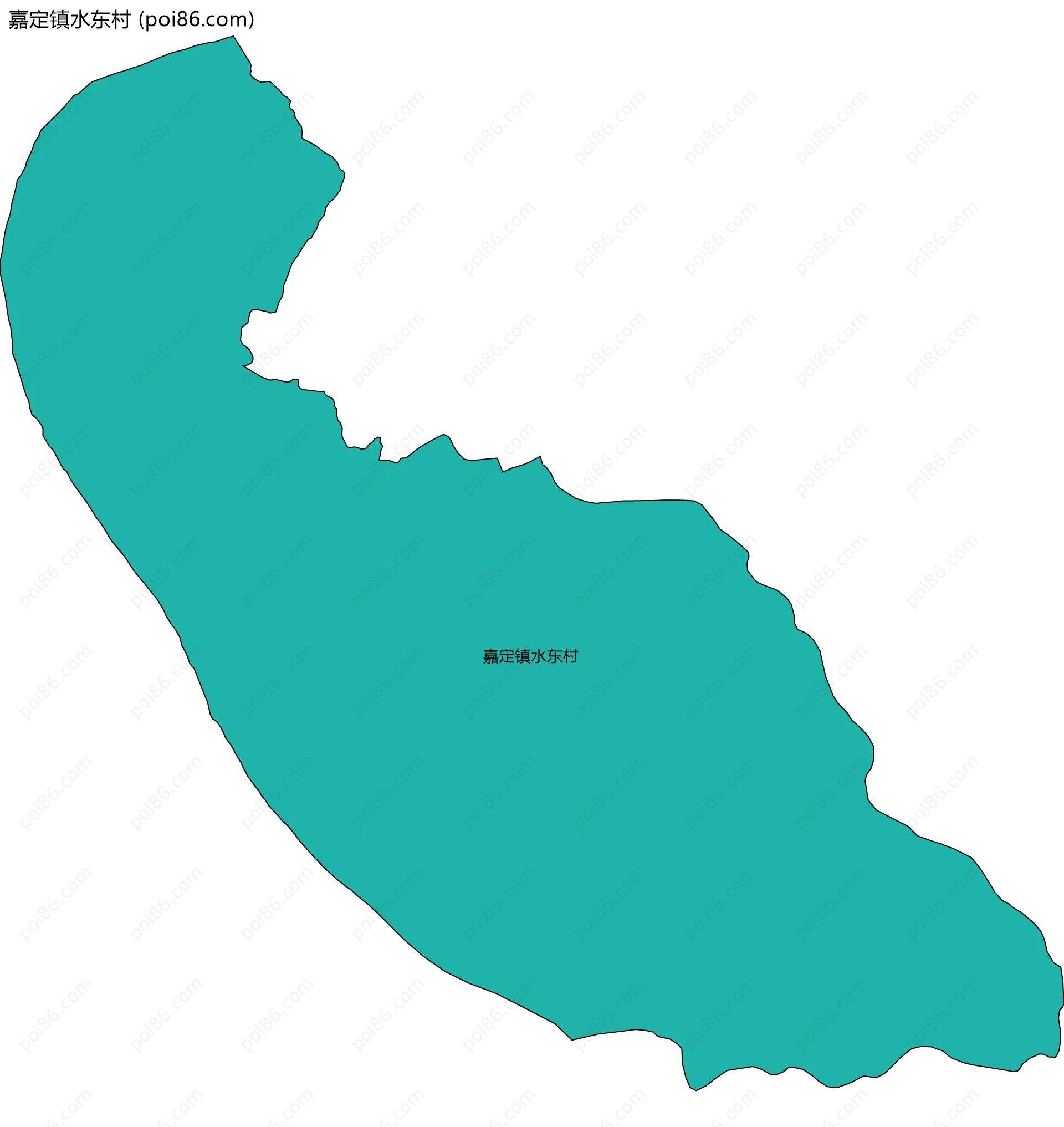 嘉定镇水东村边界地图