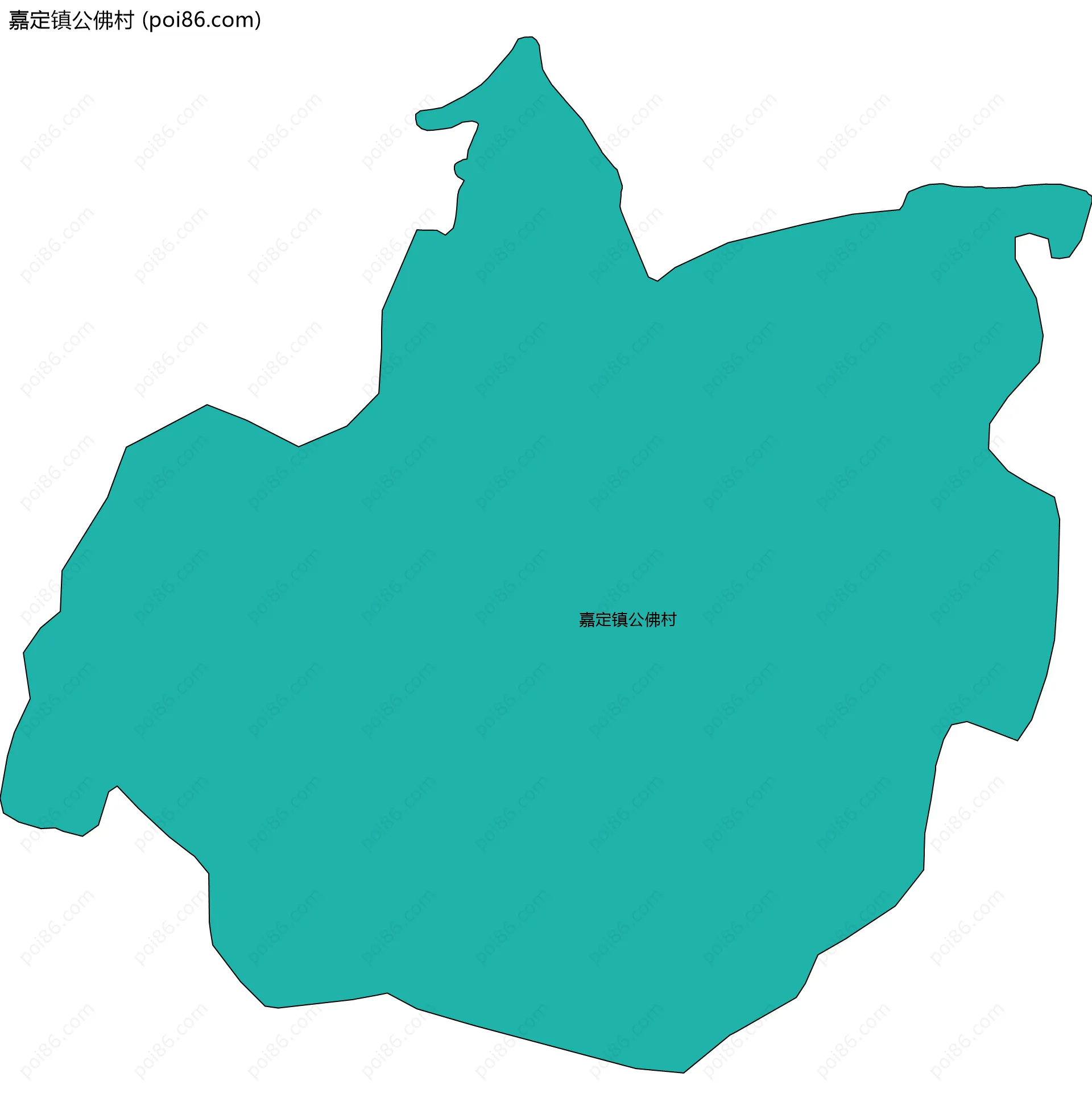 嘉定镇公佛村边界地图