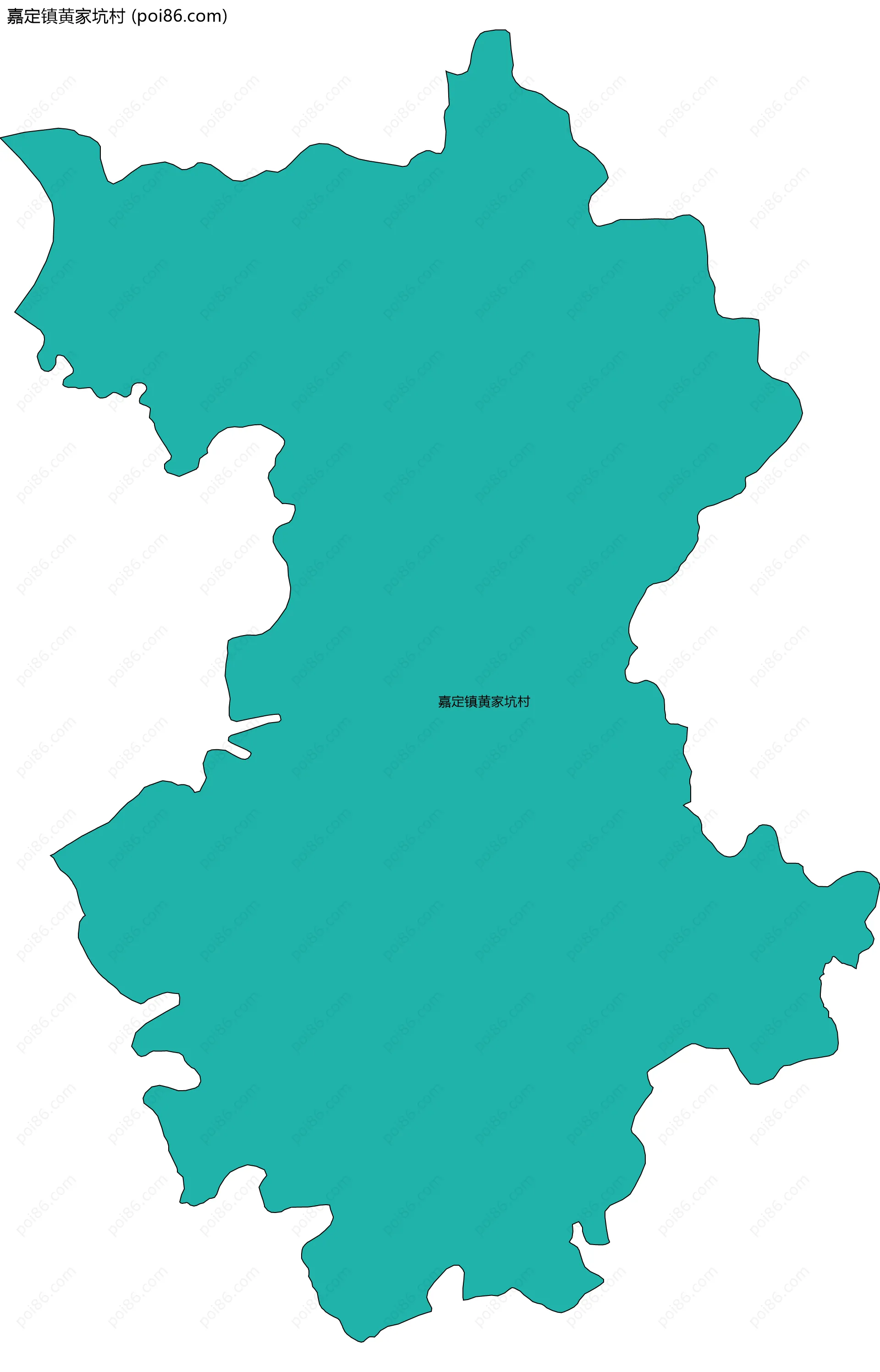 嘉定镇黄家坑村边界地图