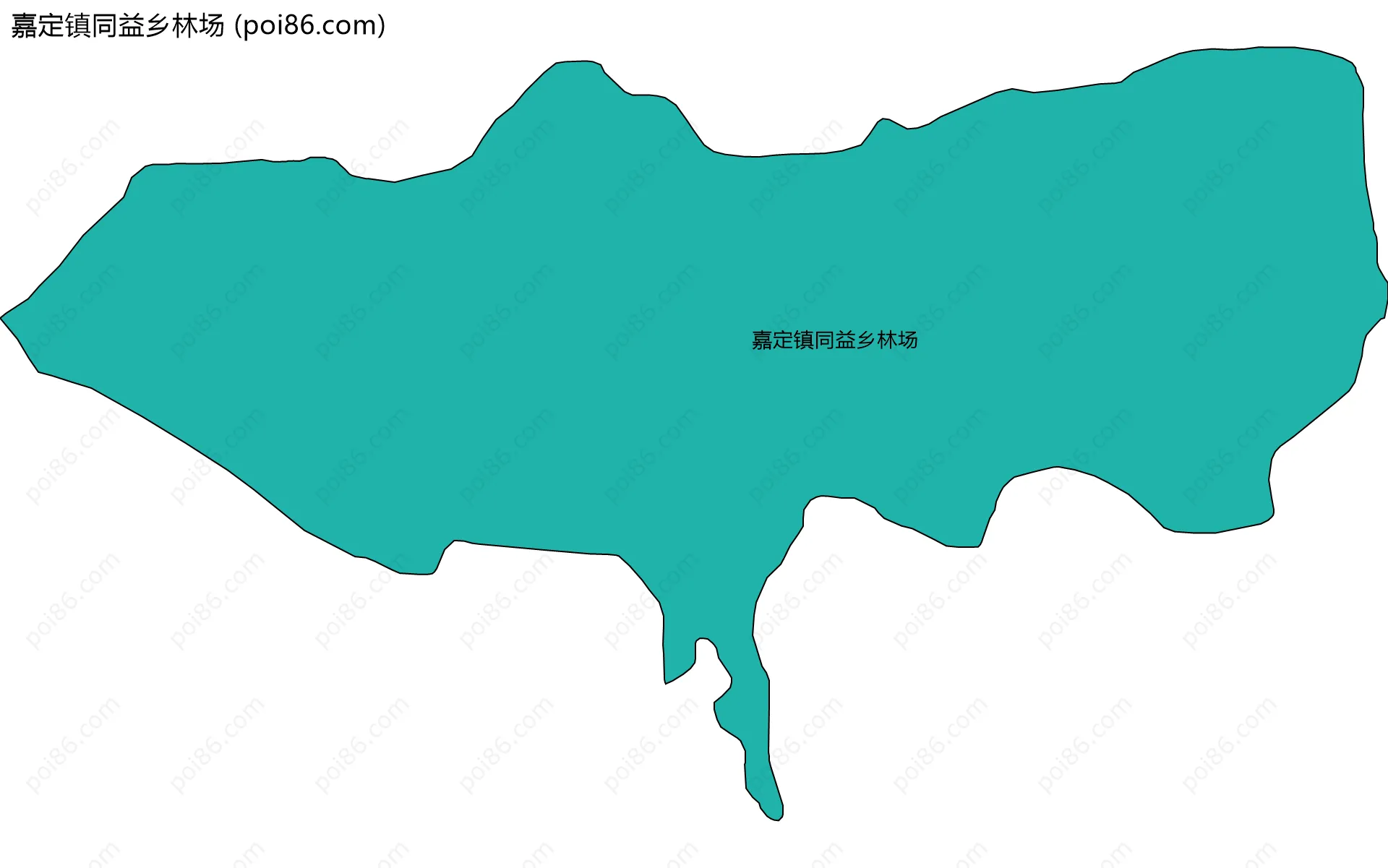 嘉定镇同益乡林场边界地图