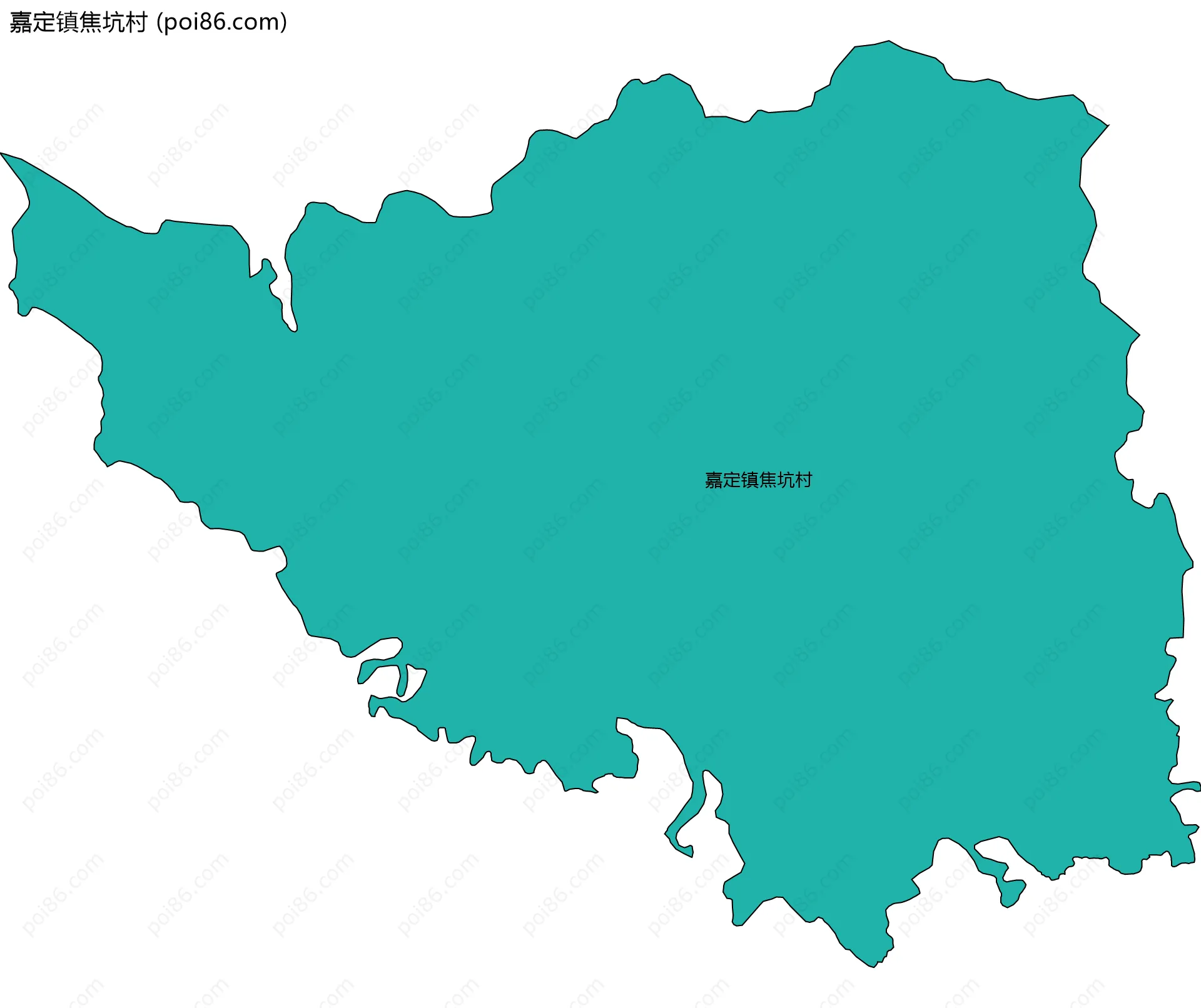 嘉定镇焦坑村边界地图