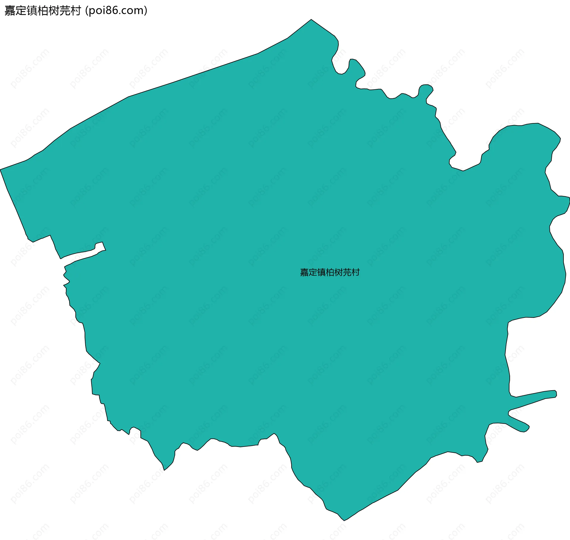 嘉定镇柏树芫村边界地图