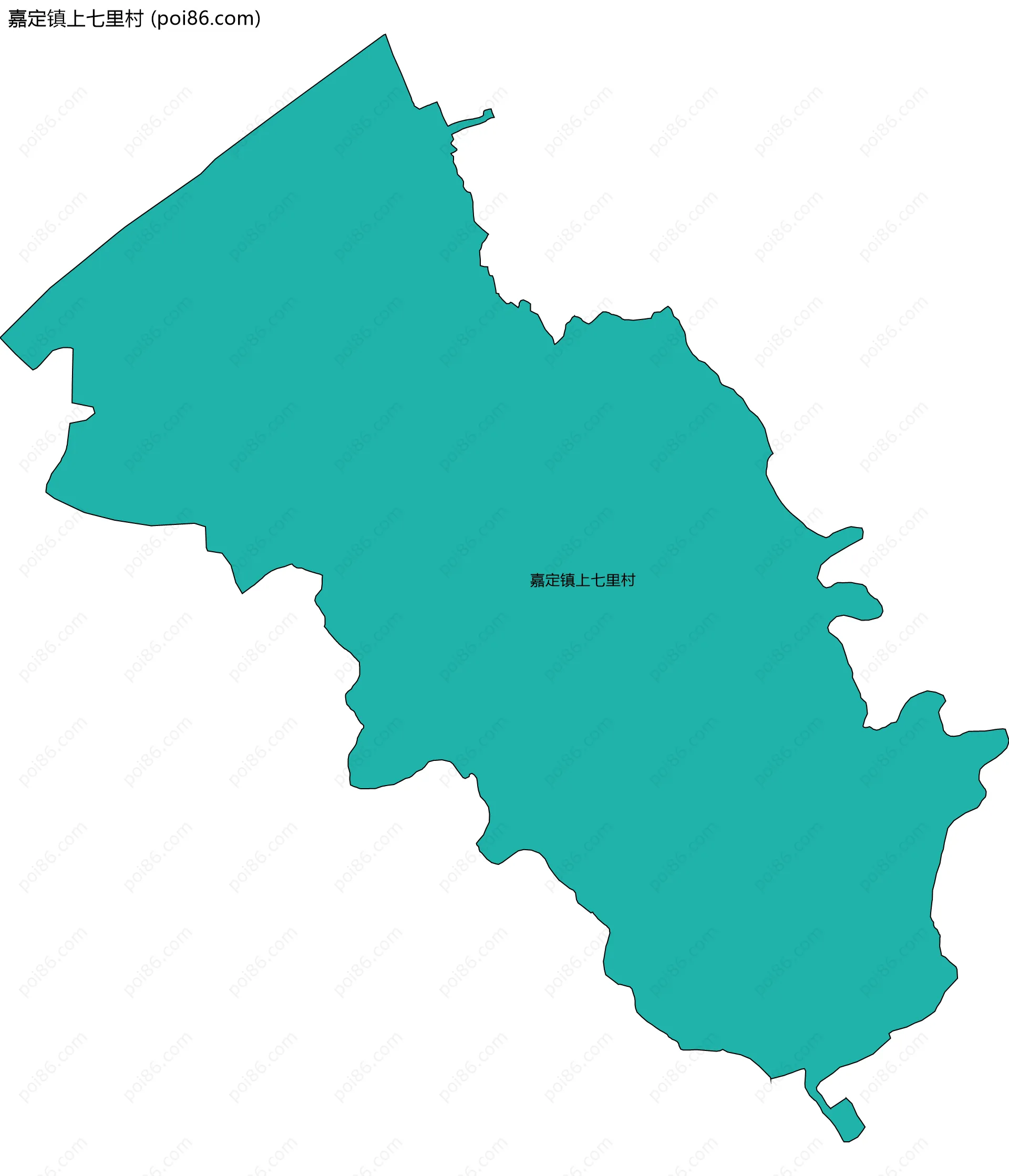 嘉定镇上七里村边界地图