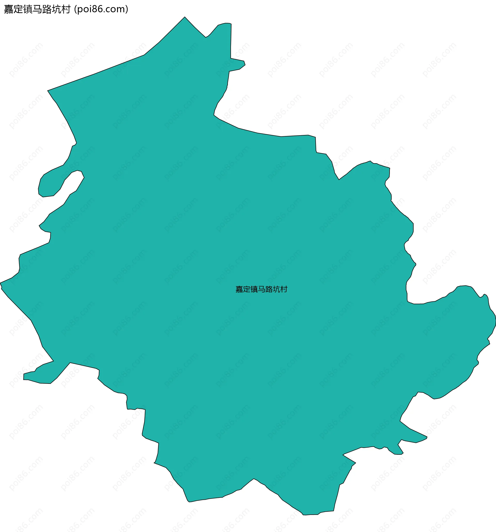 嘉定镇马路坑村边界地图