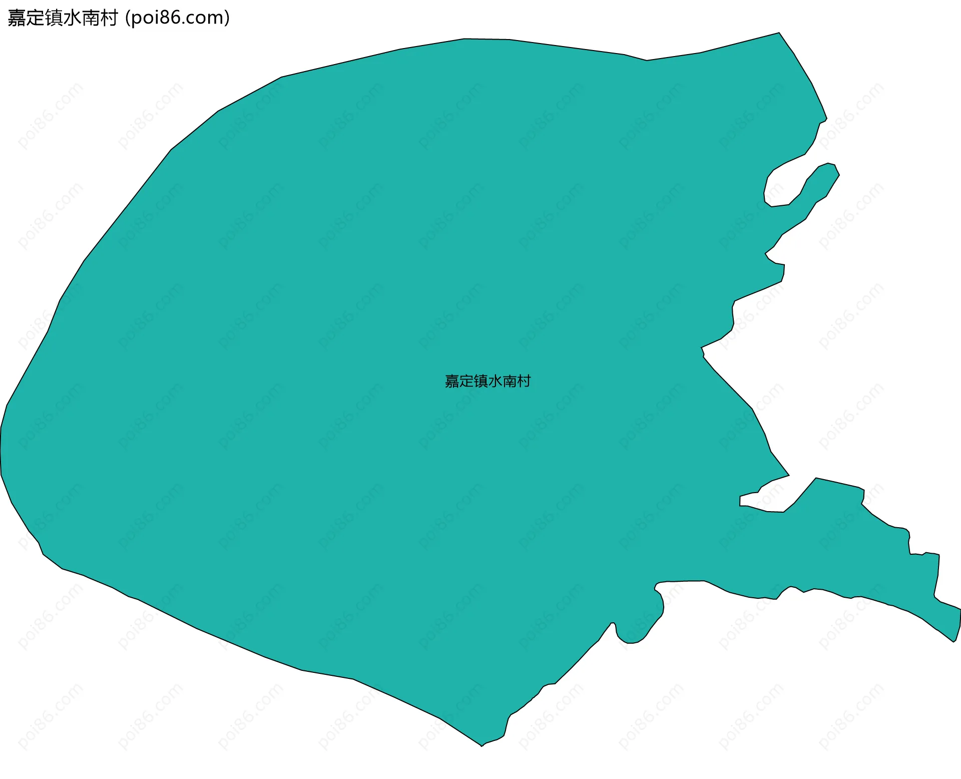 嘉定镇水南村边界地图