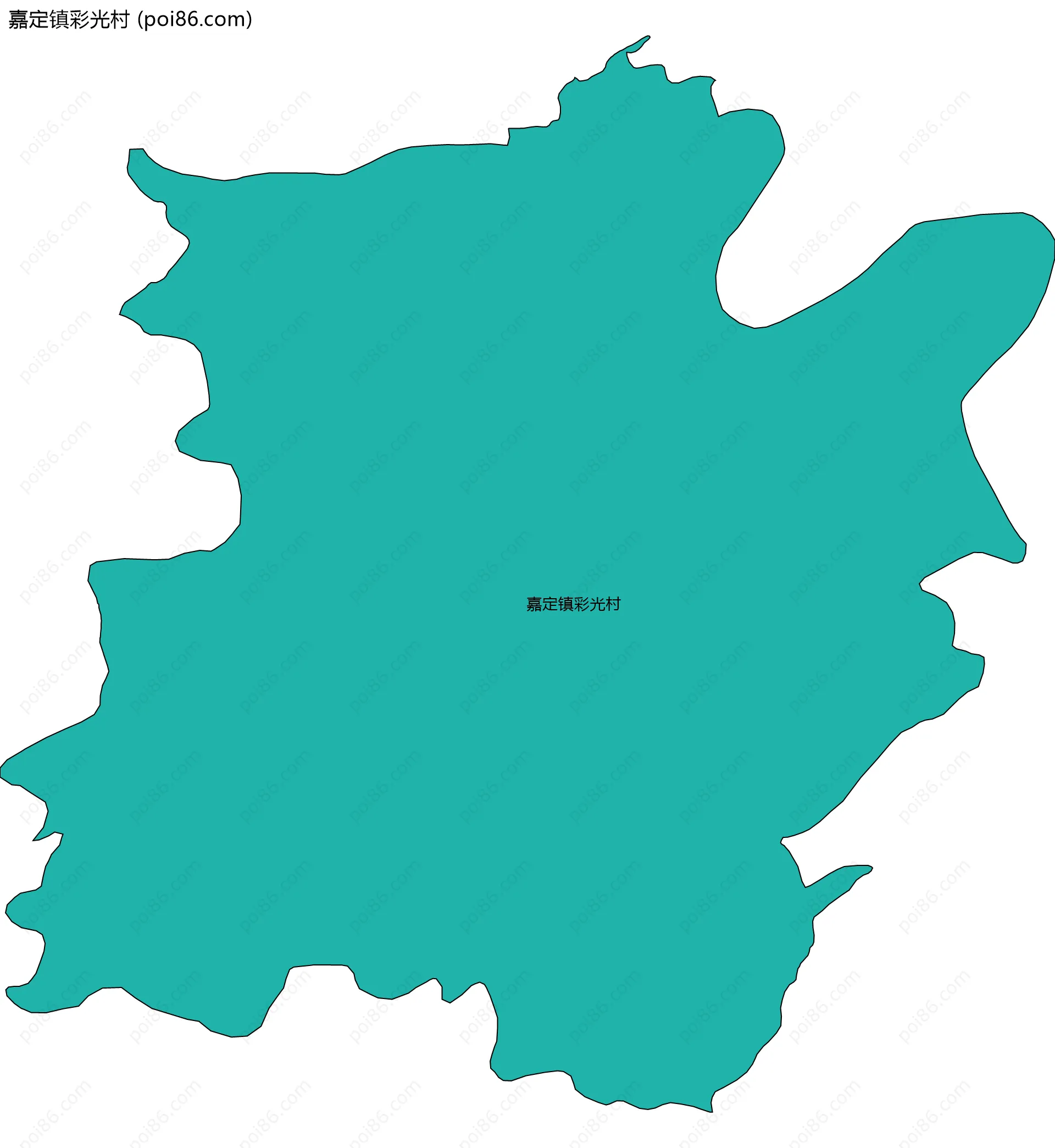 嘉定镇彩光村边界地图