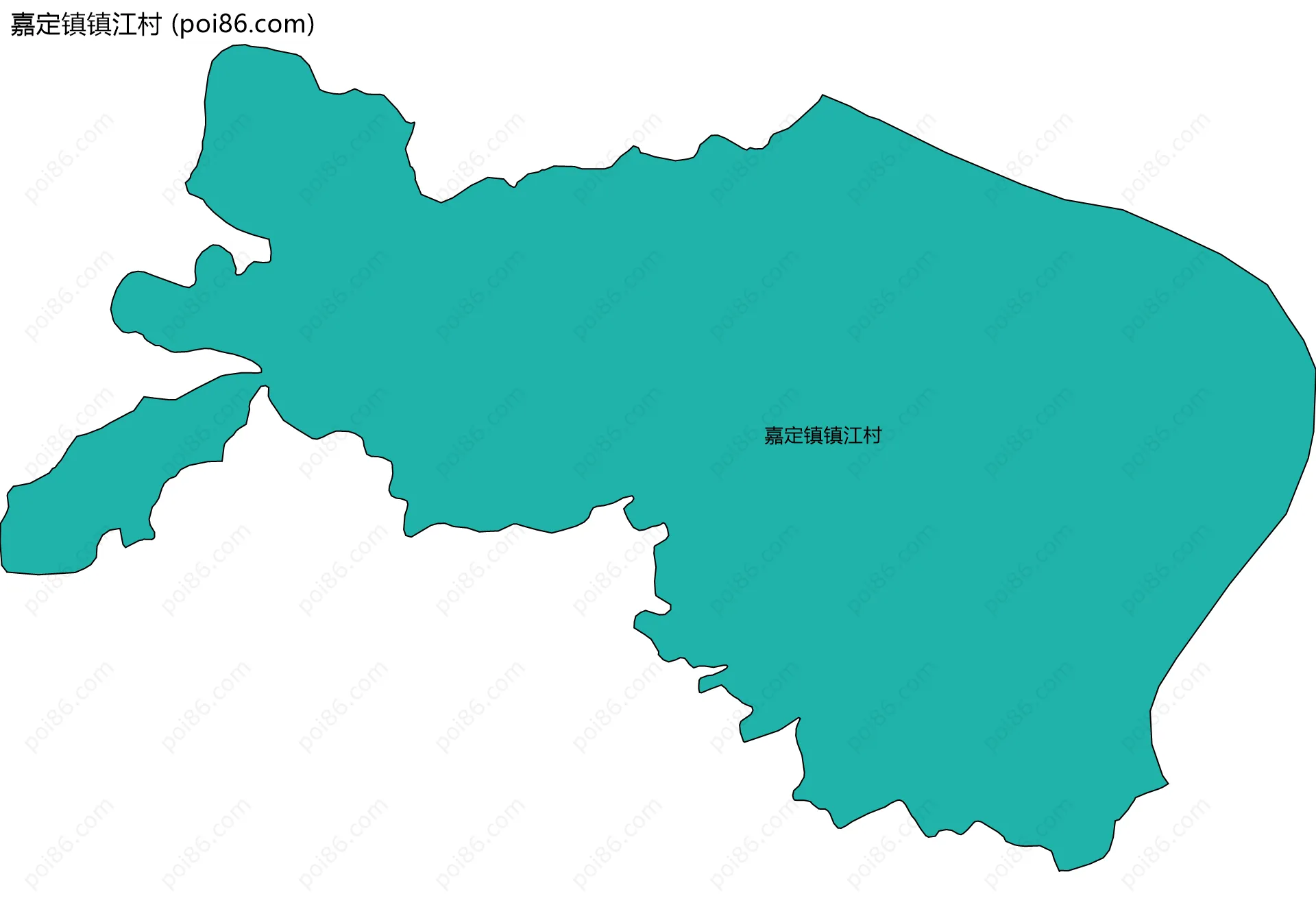 嘉定镇镇江村边界地图