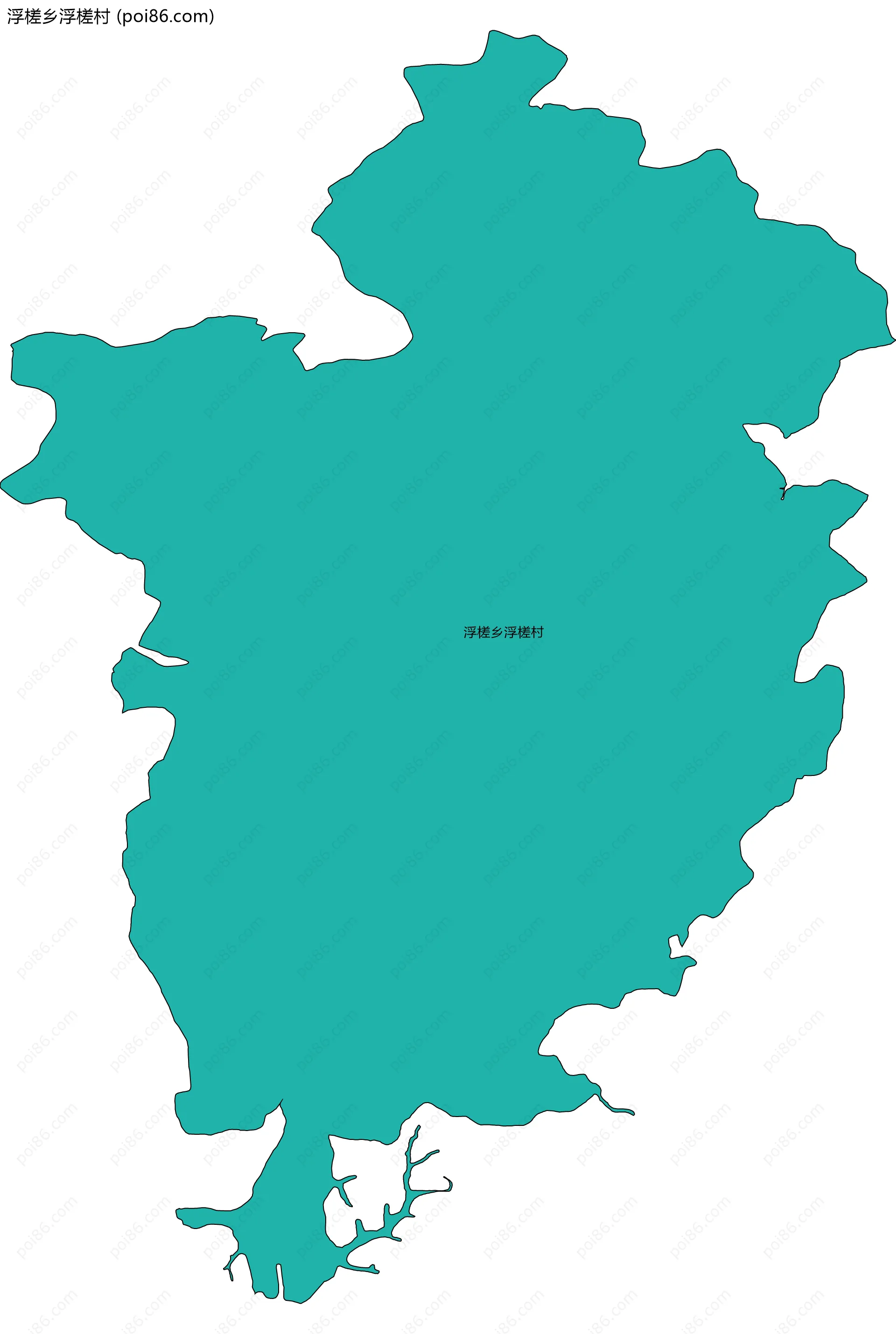 浮槎乡浮槎村边界地图