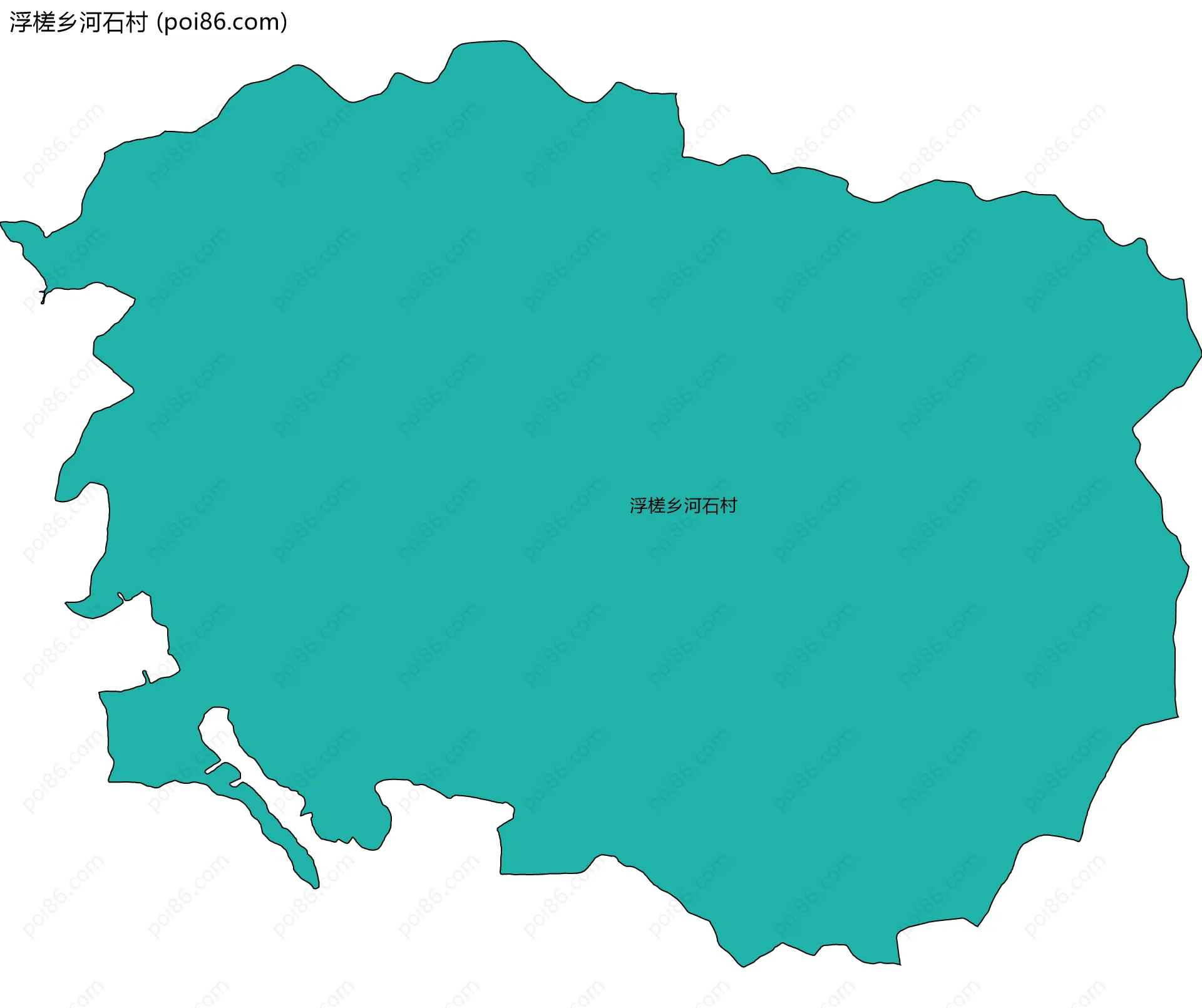 浮槎乡河石村边界地图