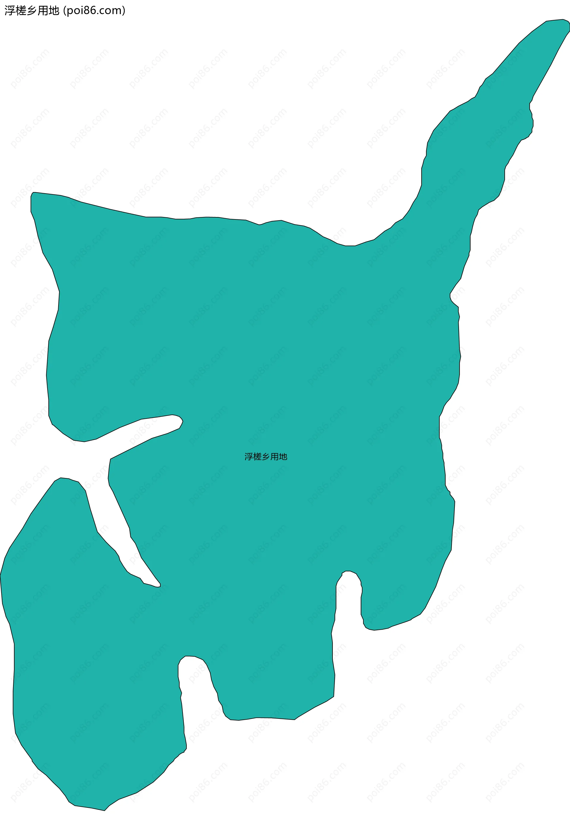 浮槎乡用地边界地图