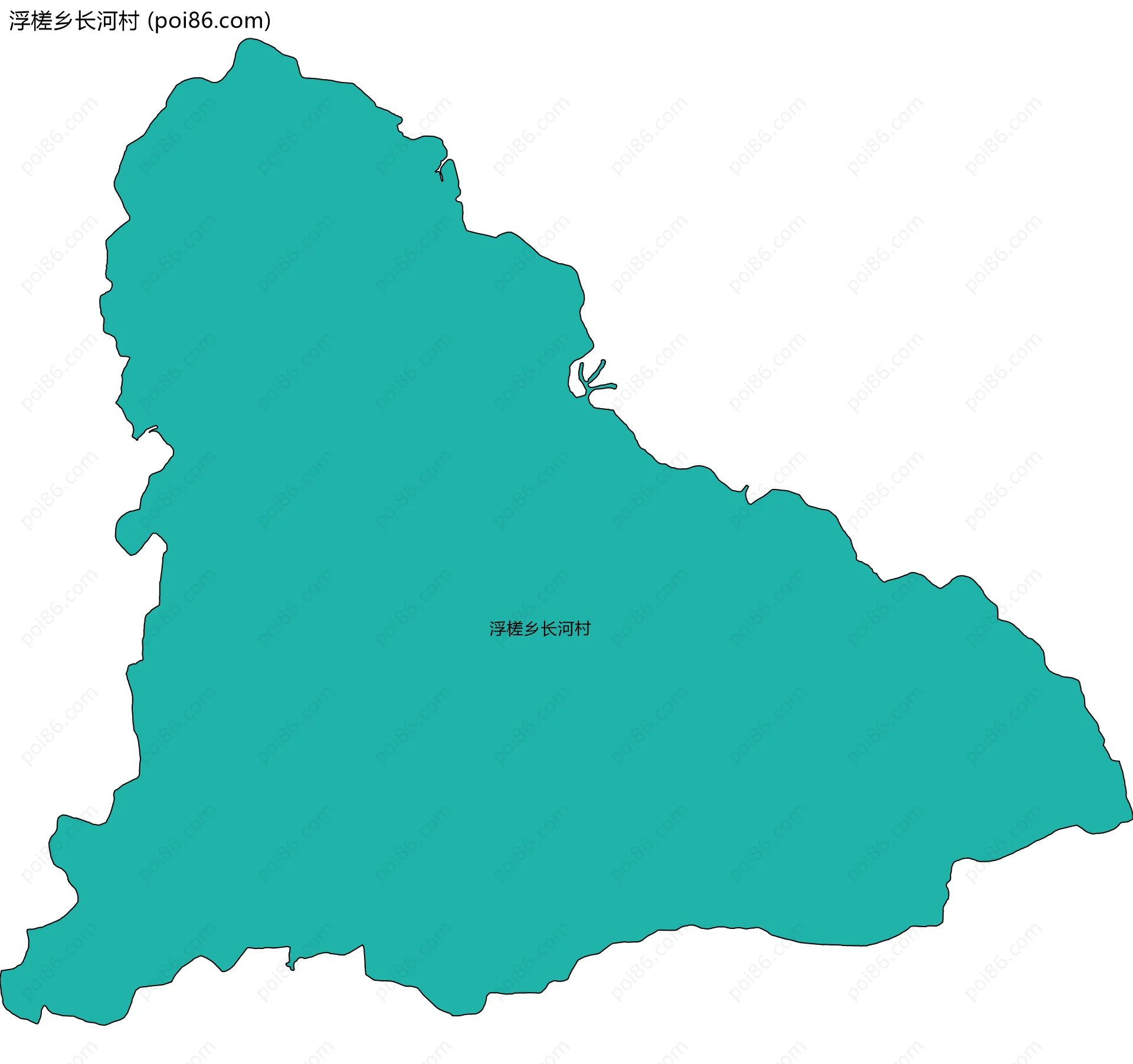 浮槎乡长河村边界地图