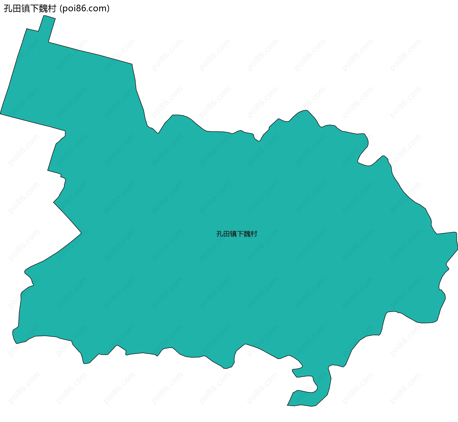 孔田镇下魏村边界地图