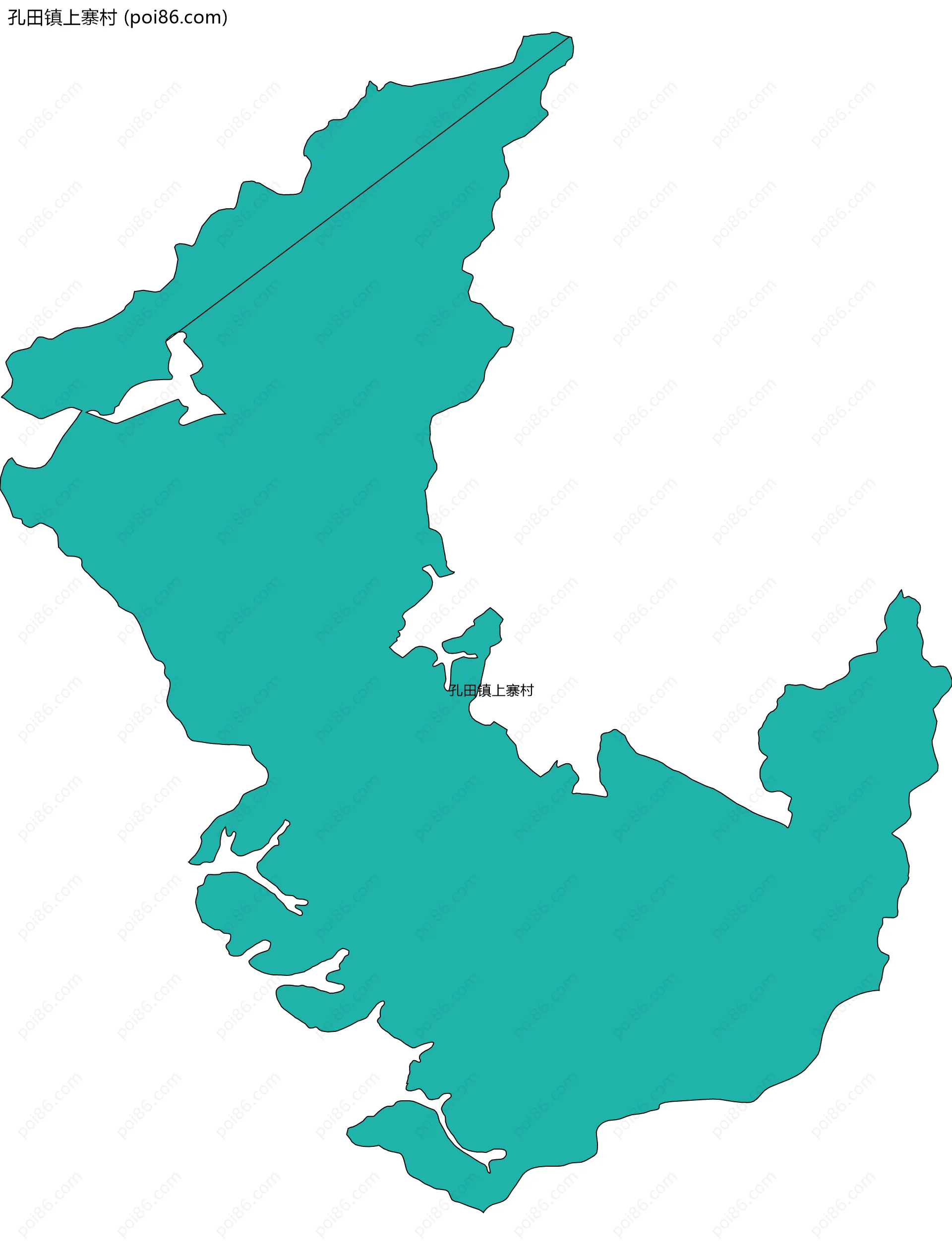 孔田镇上寨村边界地图