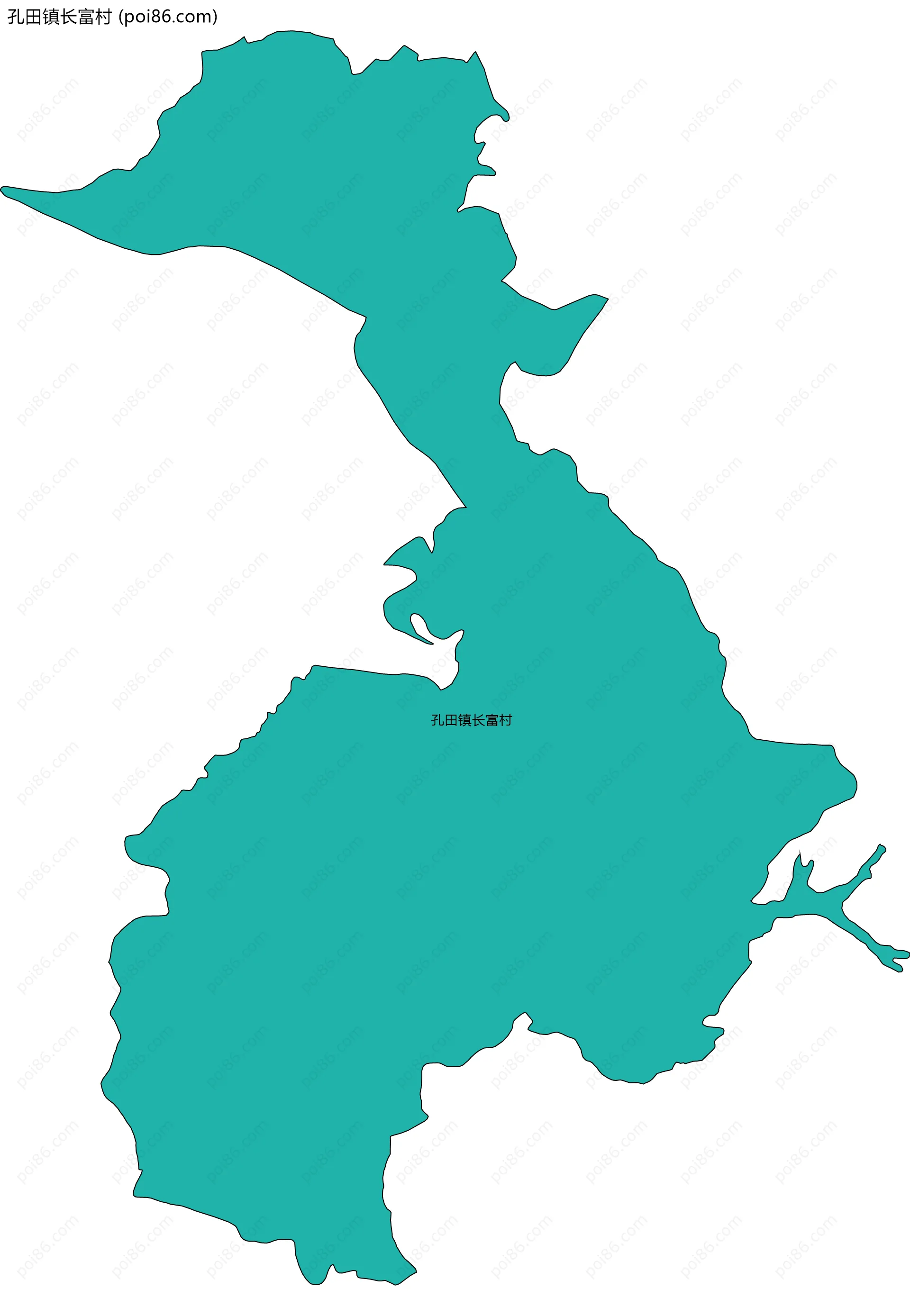 孔田镇长富村边界地图