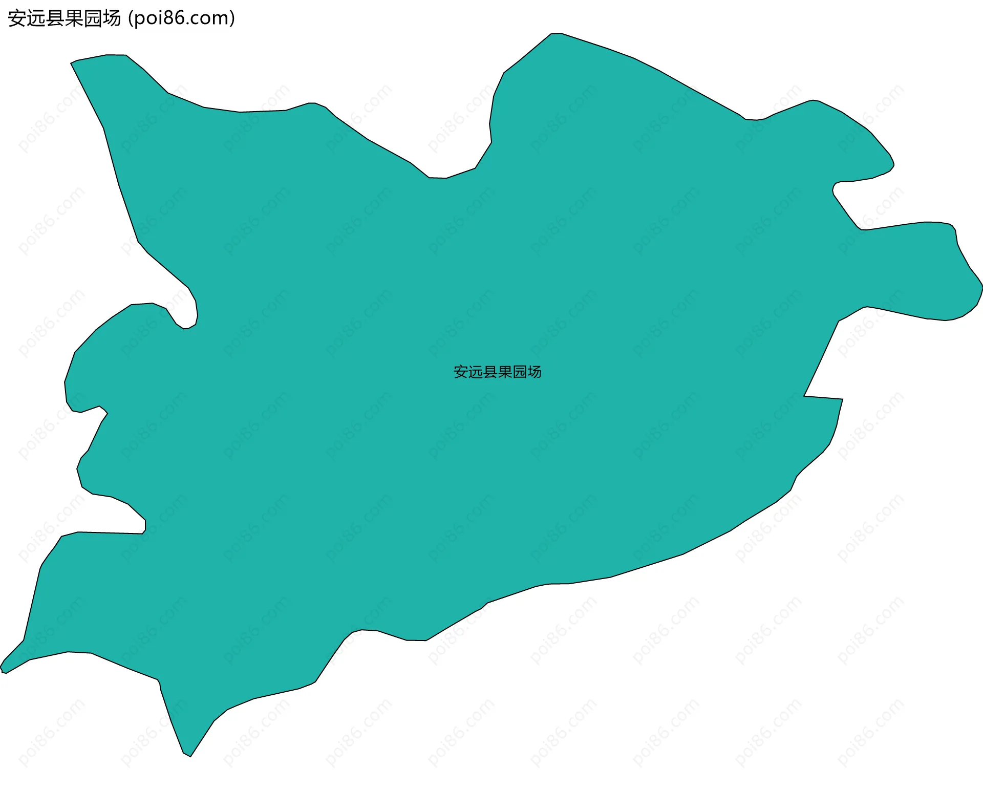 安远县果园场边界地图
