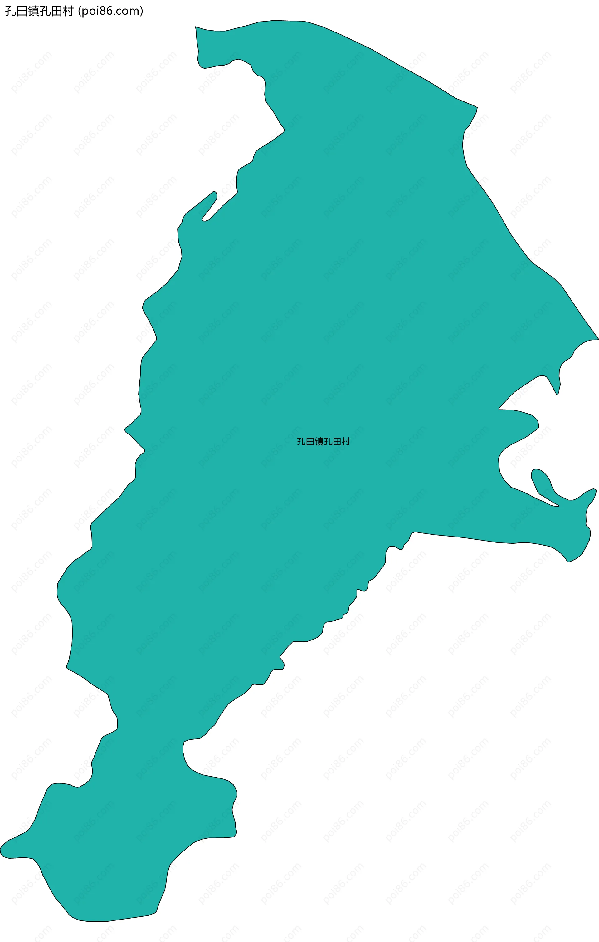 孔田镇孔田村边界地图