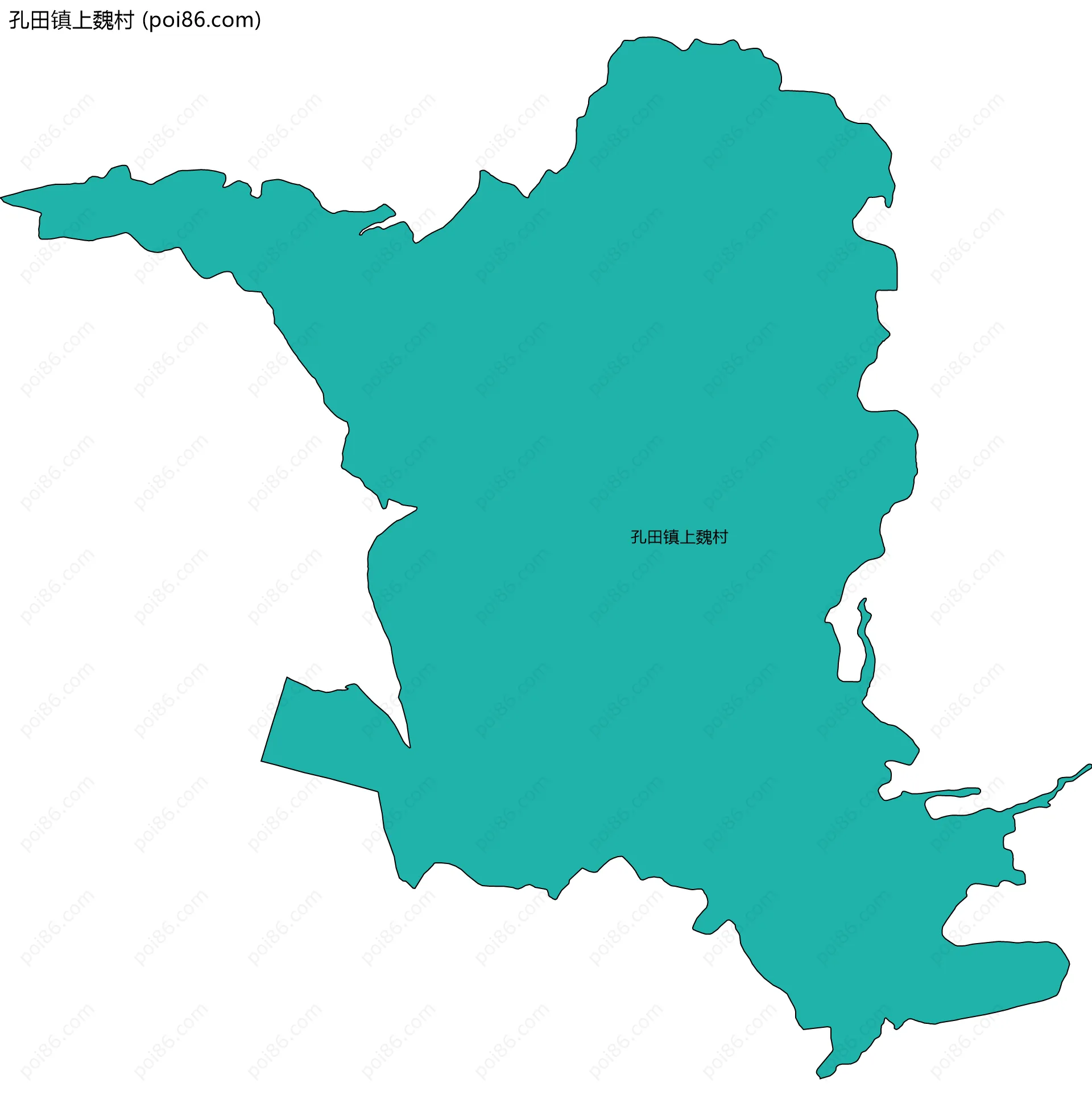 孔田镇上魏村边界地图