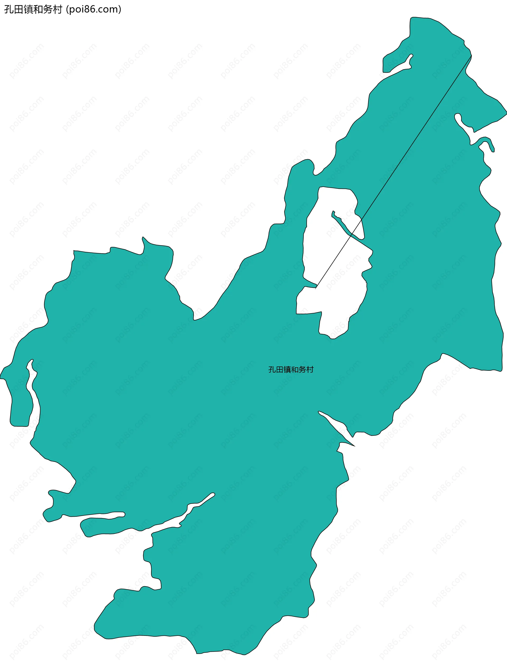 孔田镇和务村边界地图