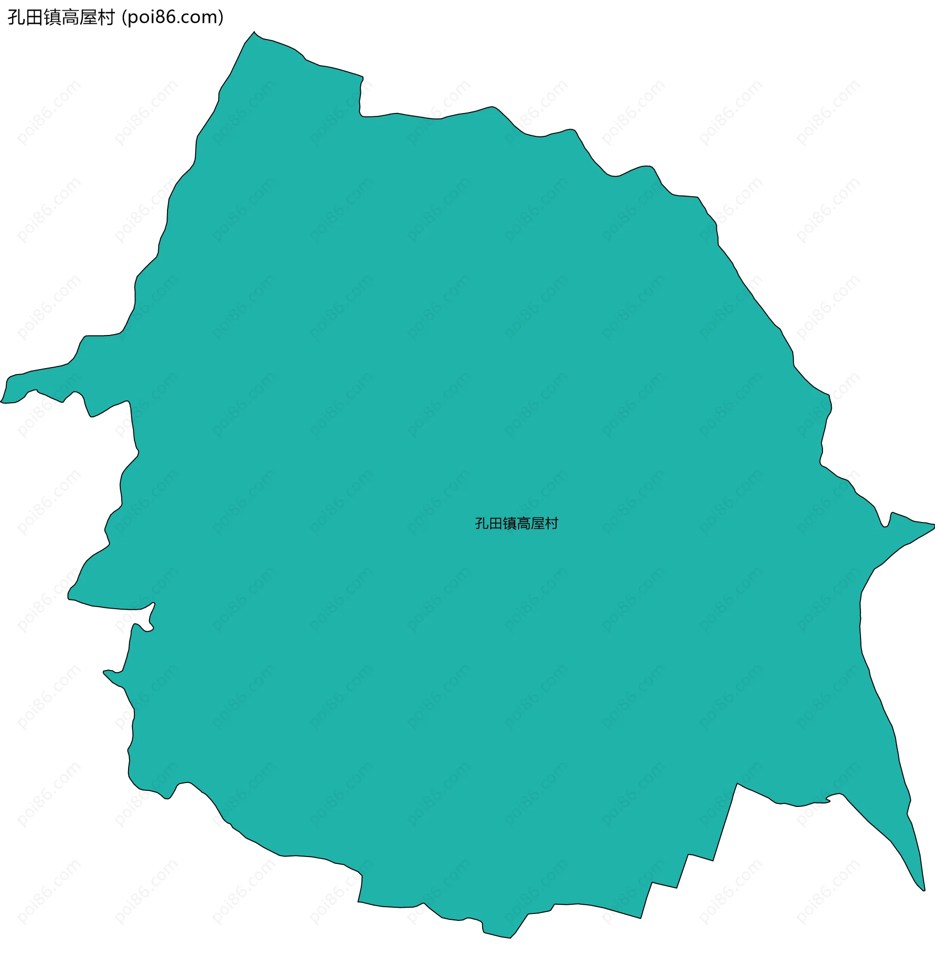 孔田镇高屋村边界地图