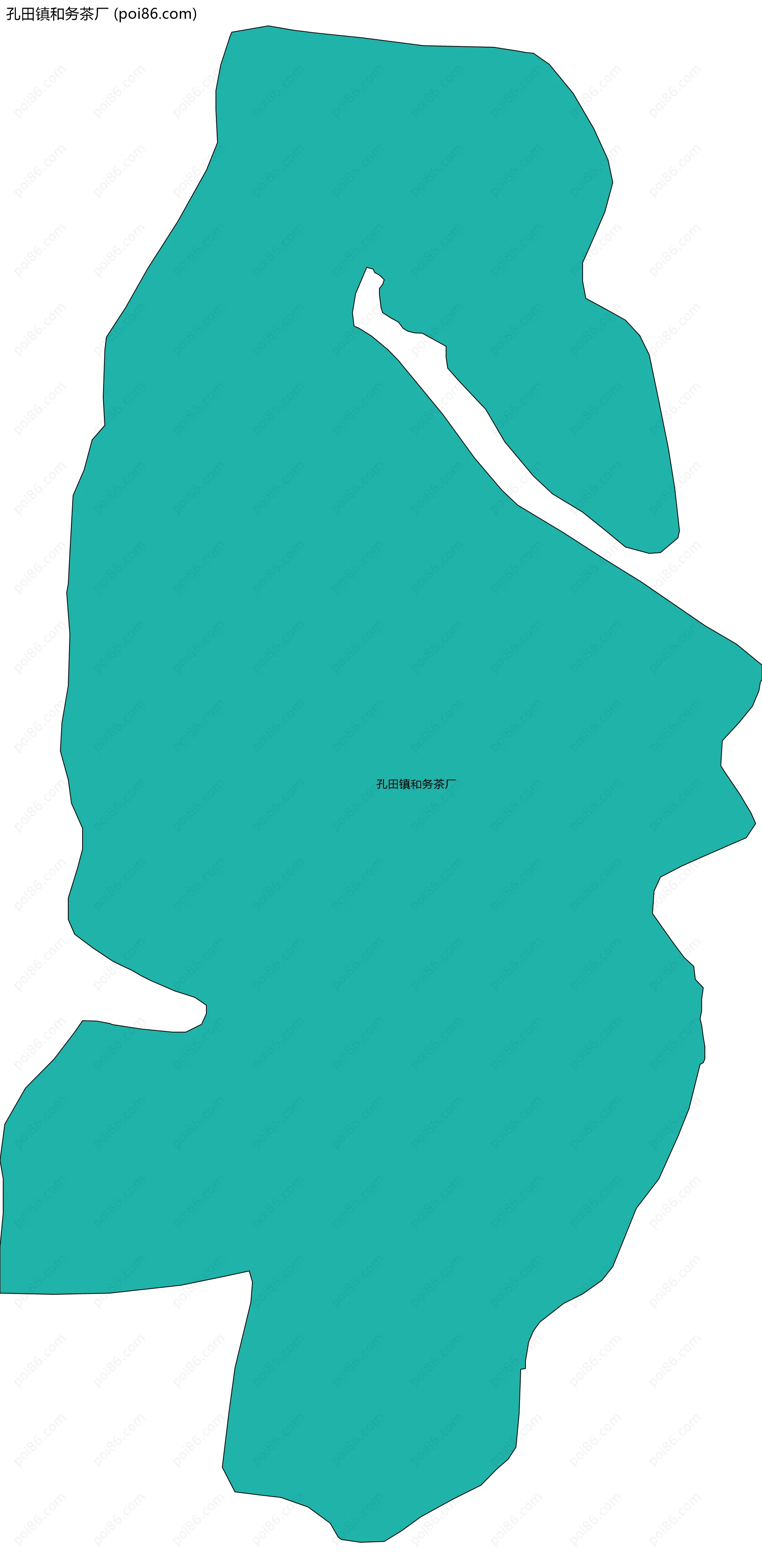 孔田镇和务茶厂边界地图