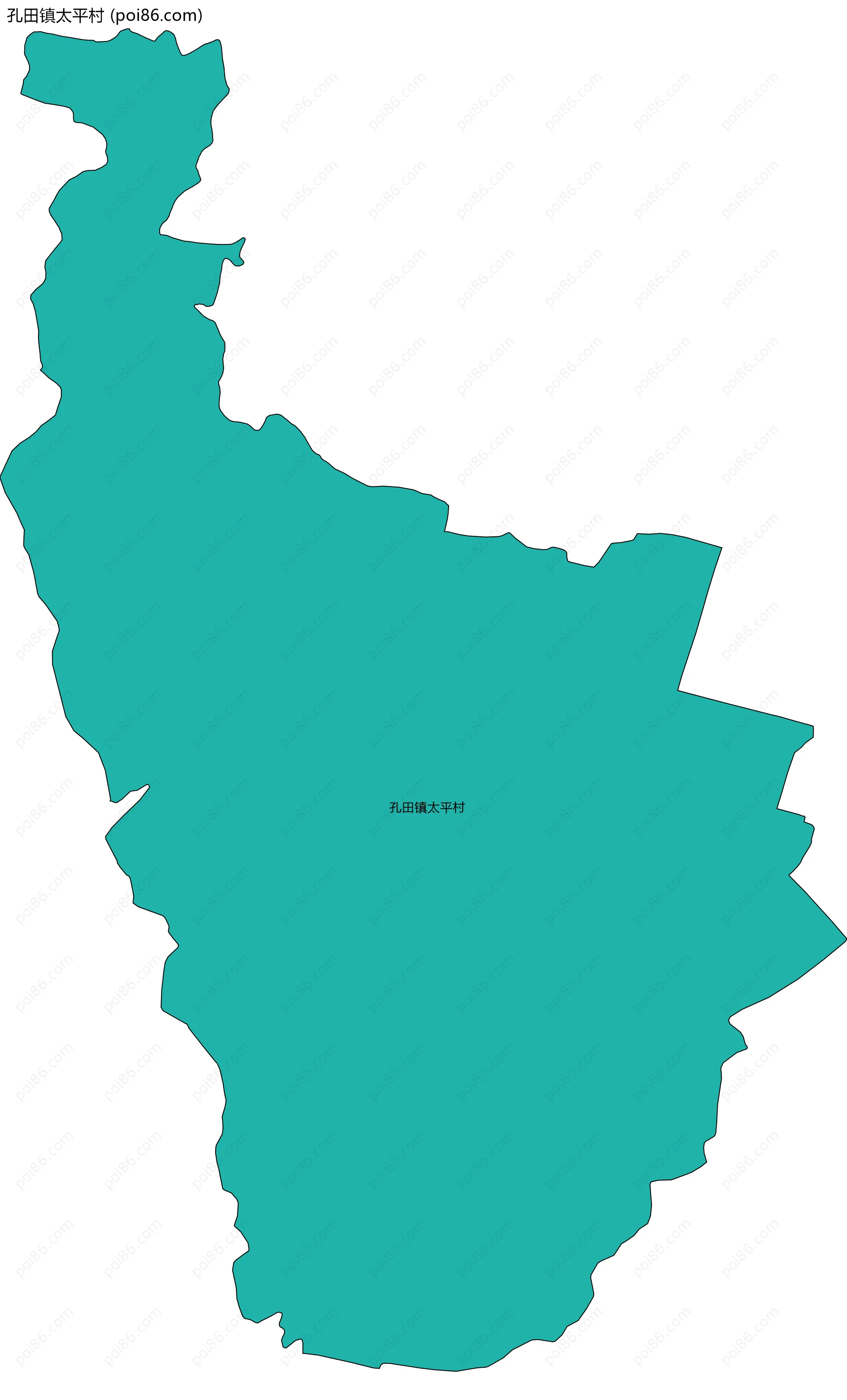 孔田镇太平村边界地图