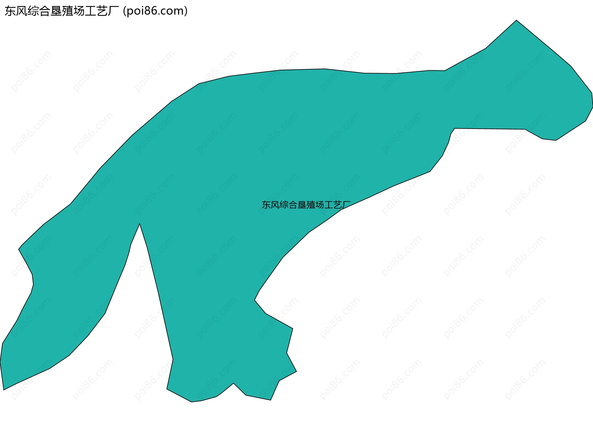 东风综合垦殖场工艺厂边界地图