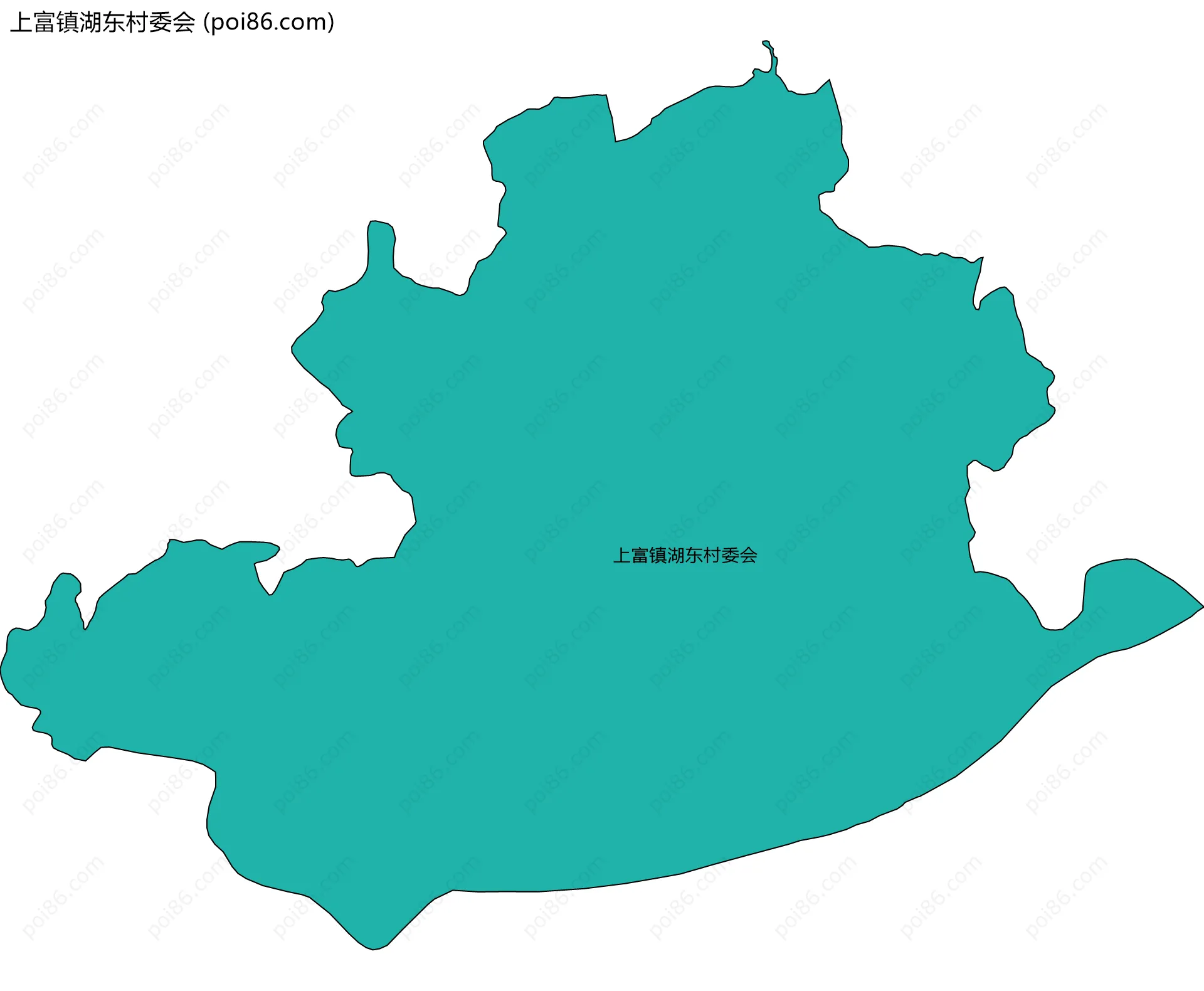 上富镇湖东村委会边界地图