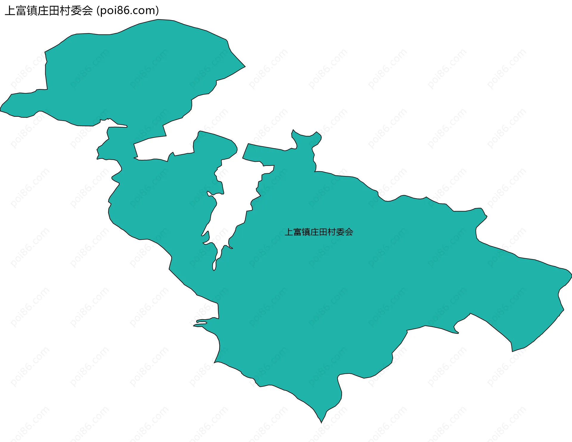 上富镇庄田村委会边界地图