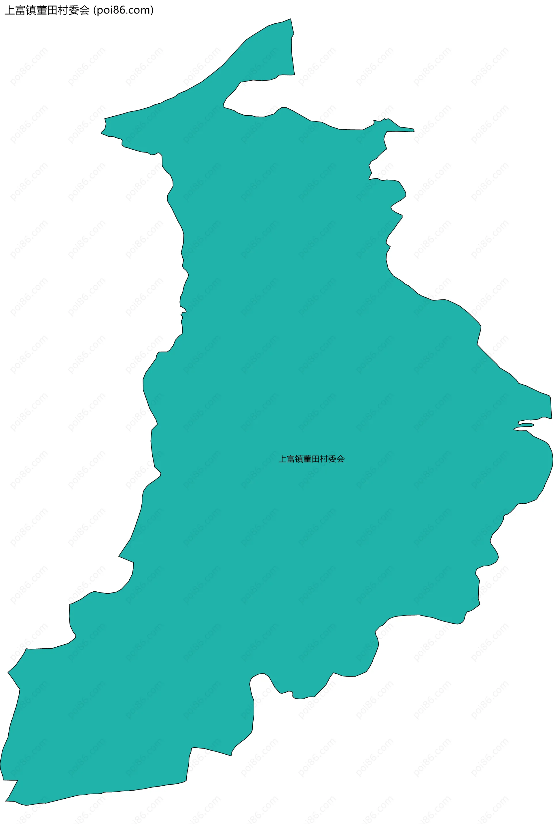 上富镇董田村委会边界地图