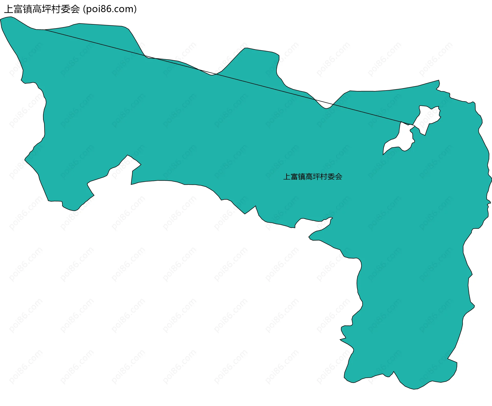 上富镇高坪村委会边界地图