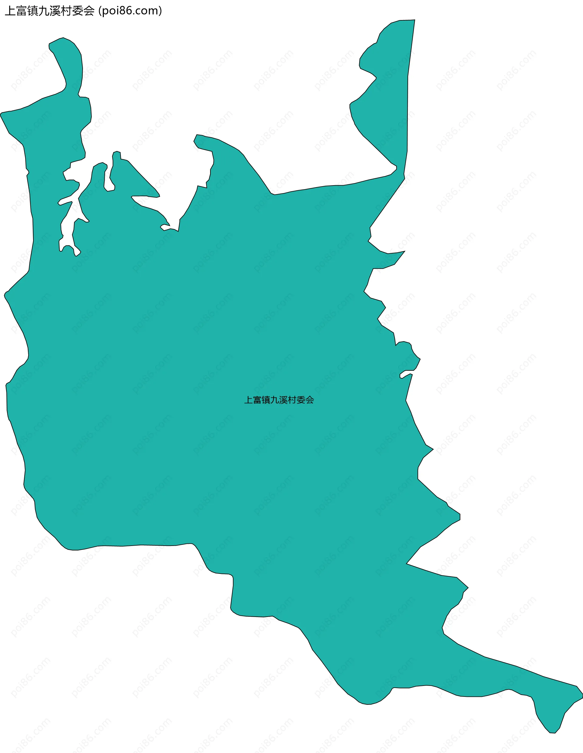 上富镇九溪村委会边界地图