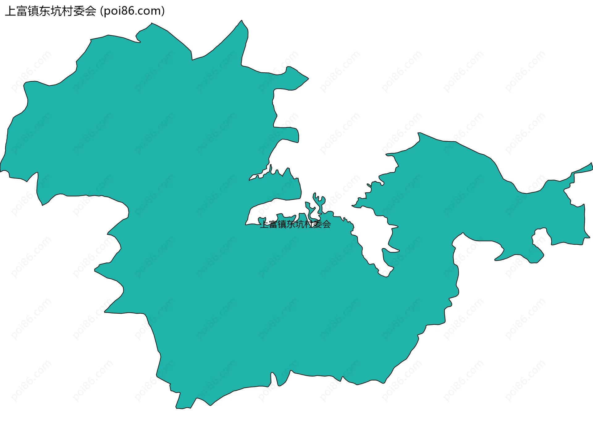 上富镇东坑村委会边界地图