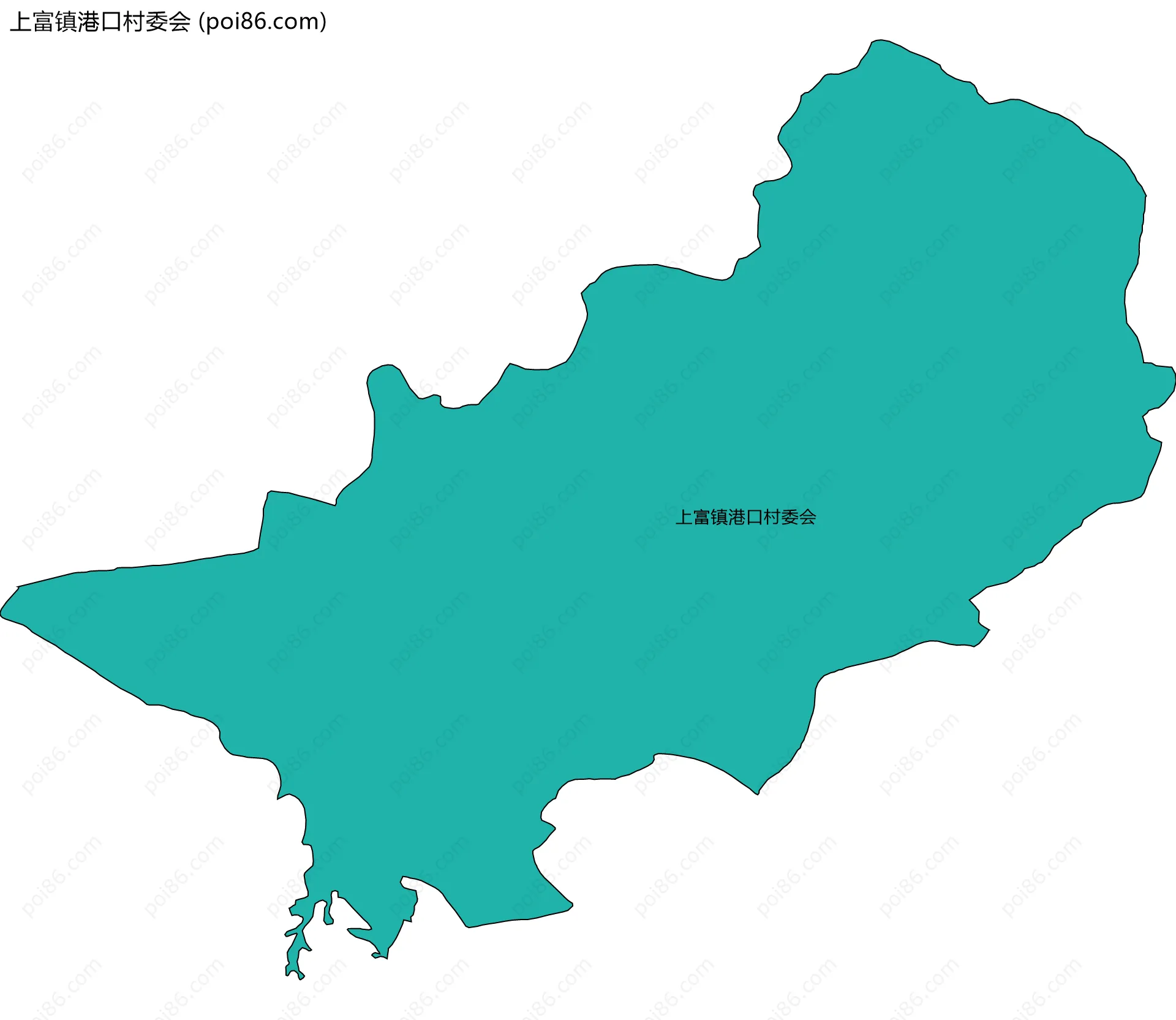 上富镇港口村委会边界地图