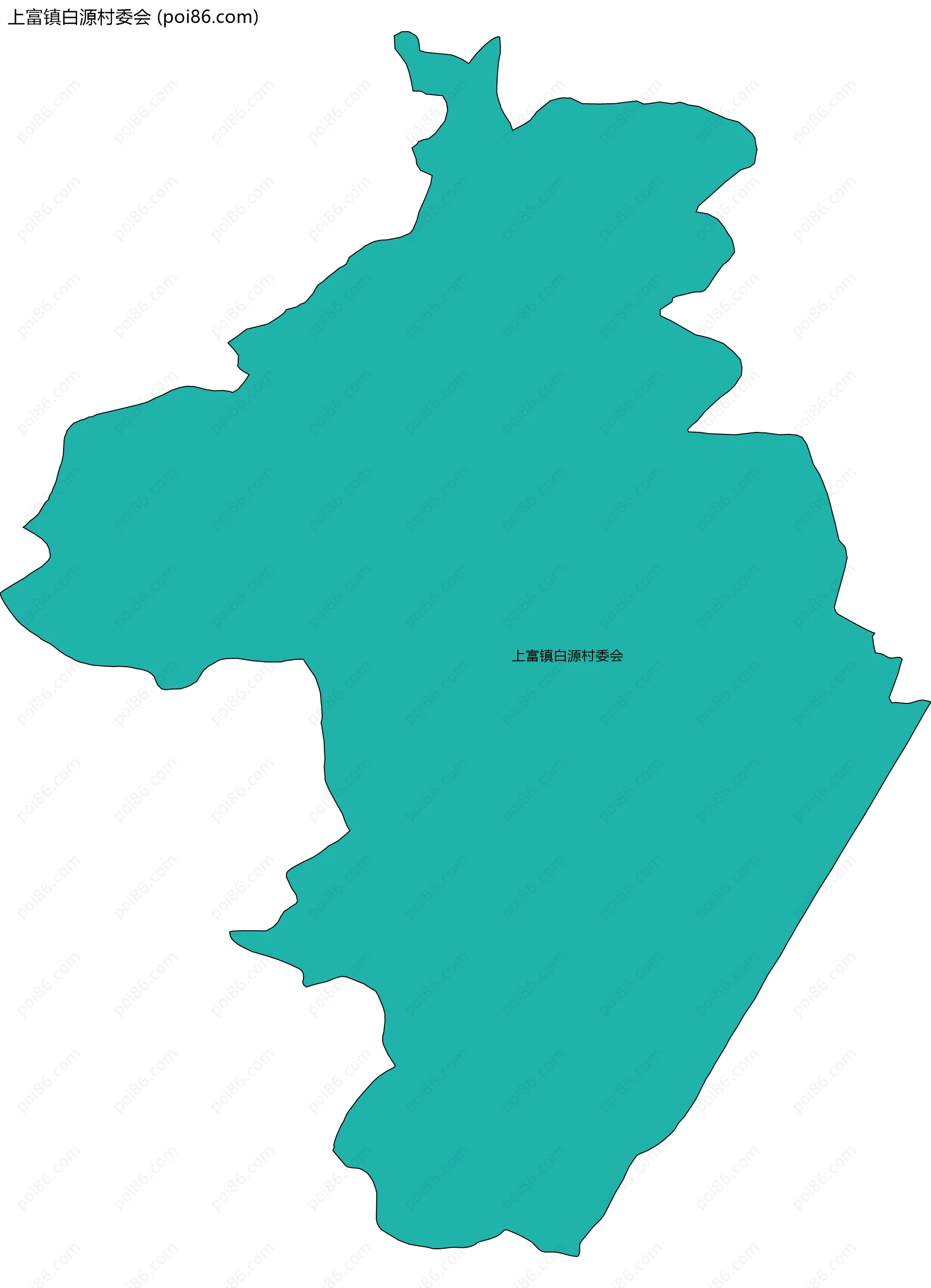 上富镇白源村委会边界地图