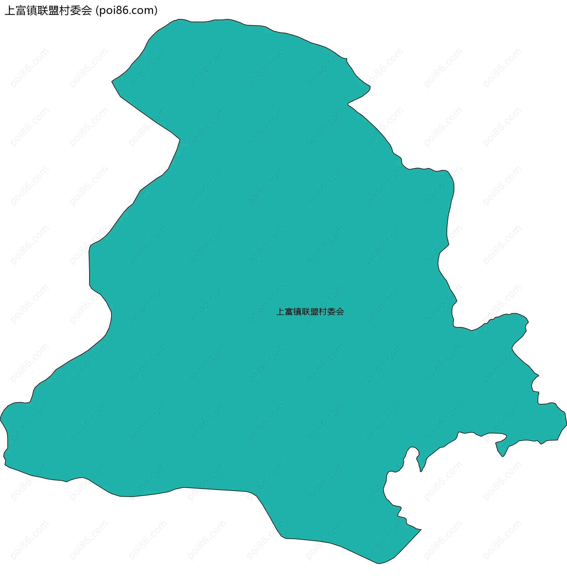 上富镇联盟村委会边界地图