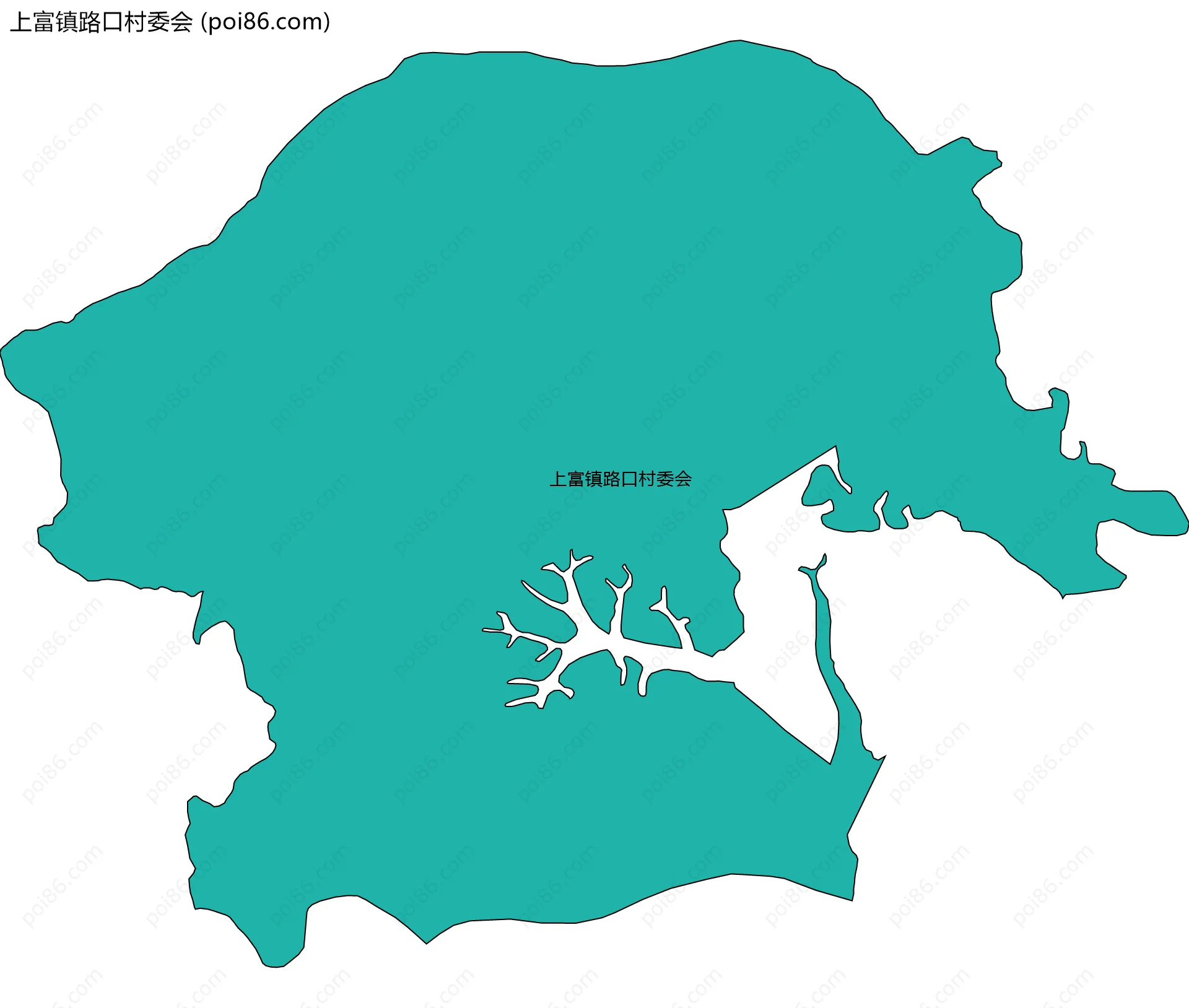 上富镇路口村委会边界地图