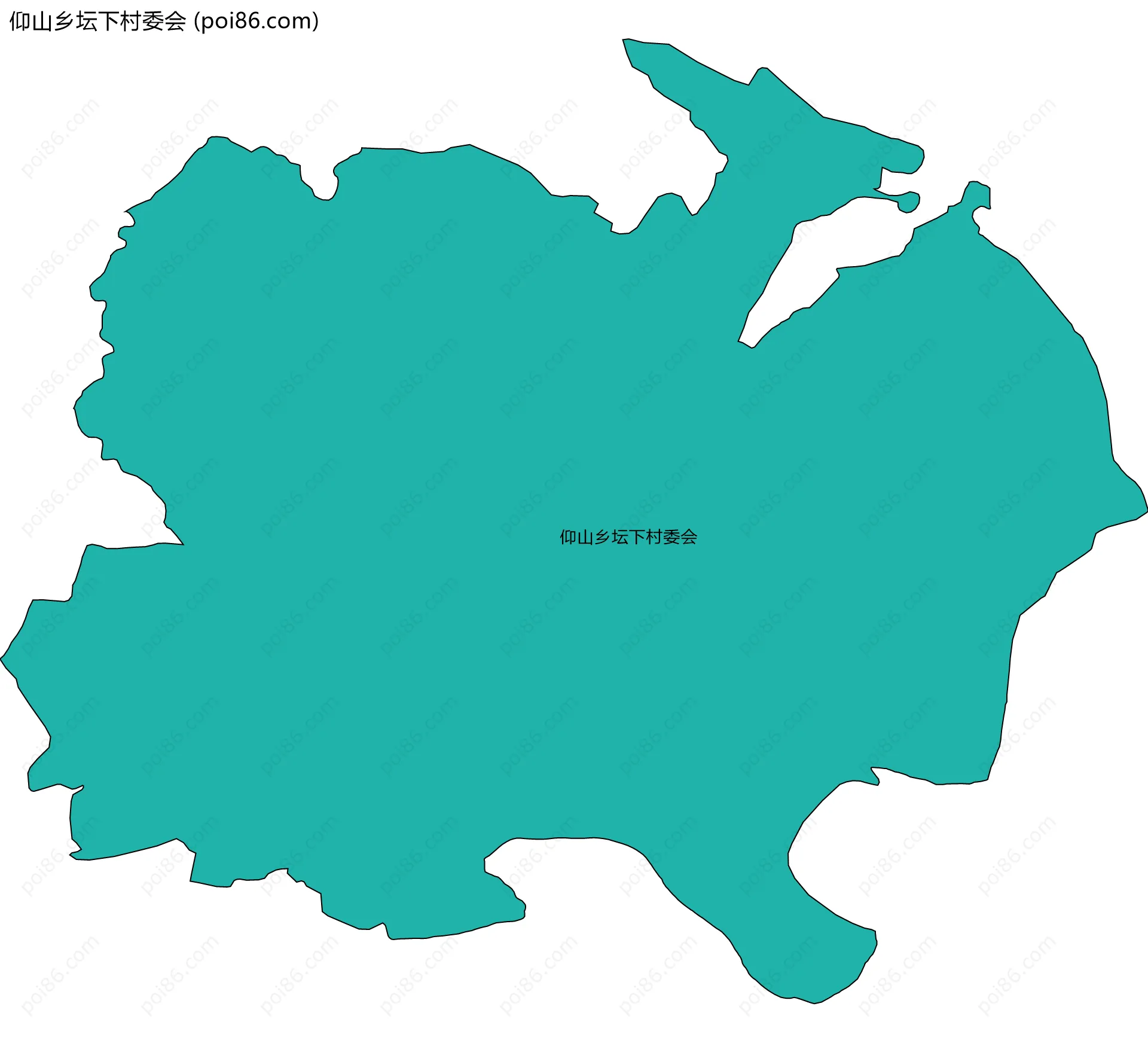 仰山乡坛下村委会边界地图