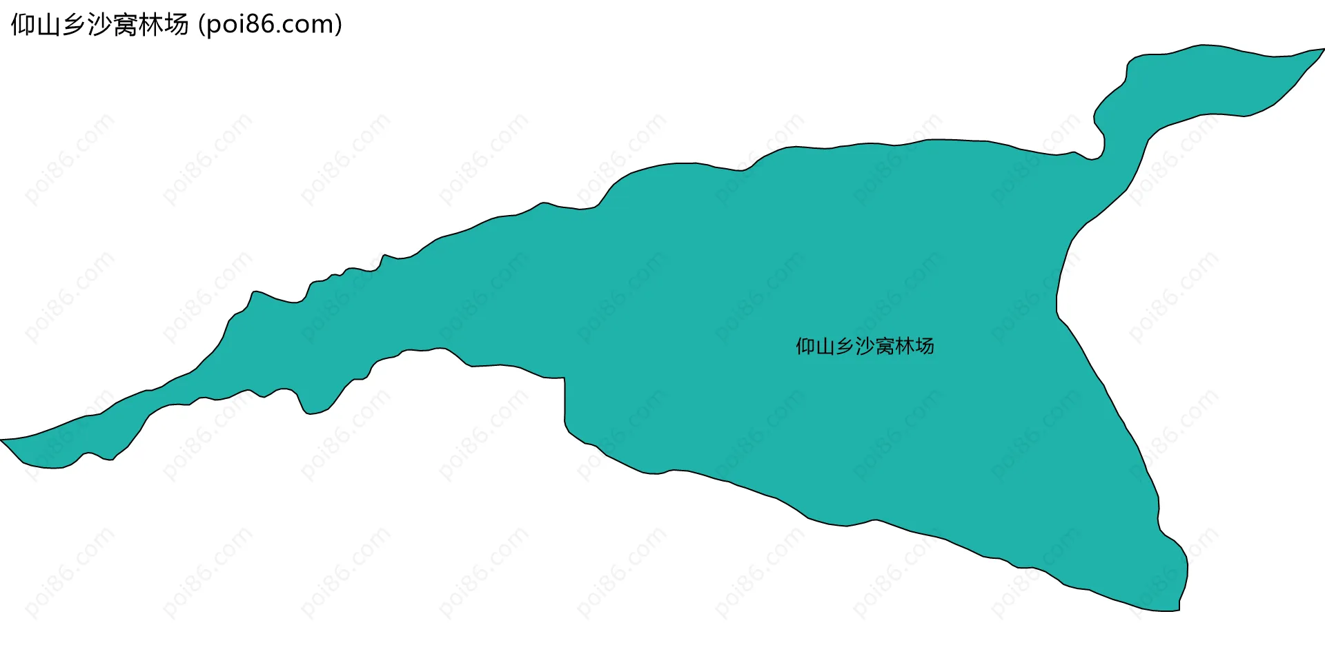 仰山乡沙窝林场边界地图