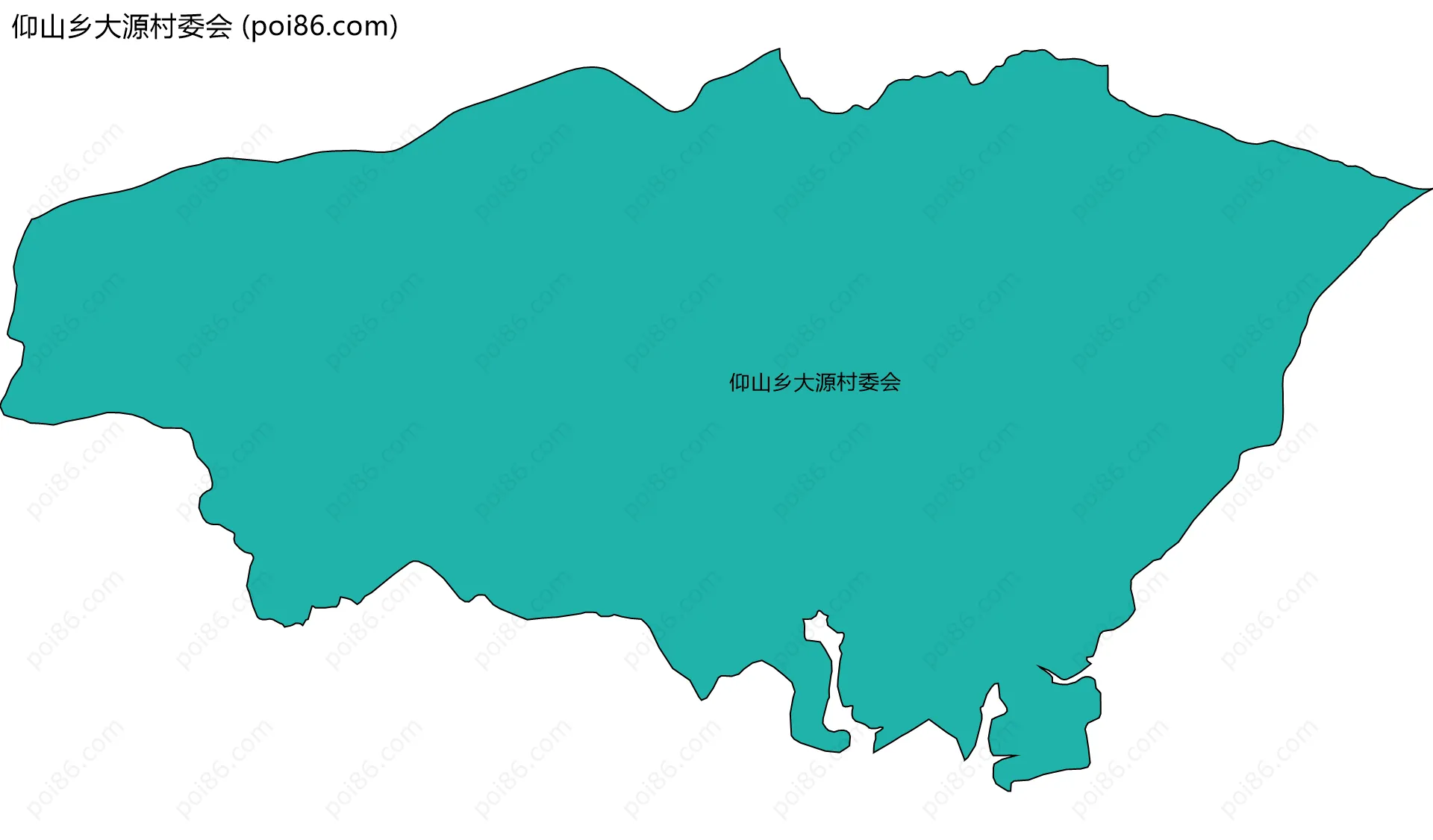 仰山乡大源村委会边界地图